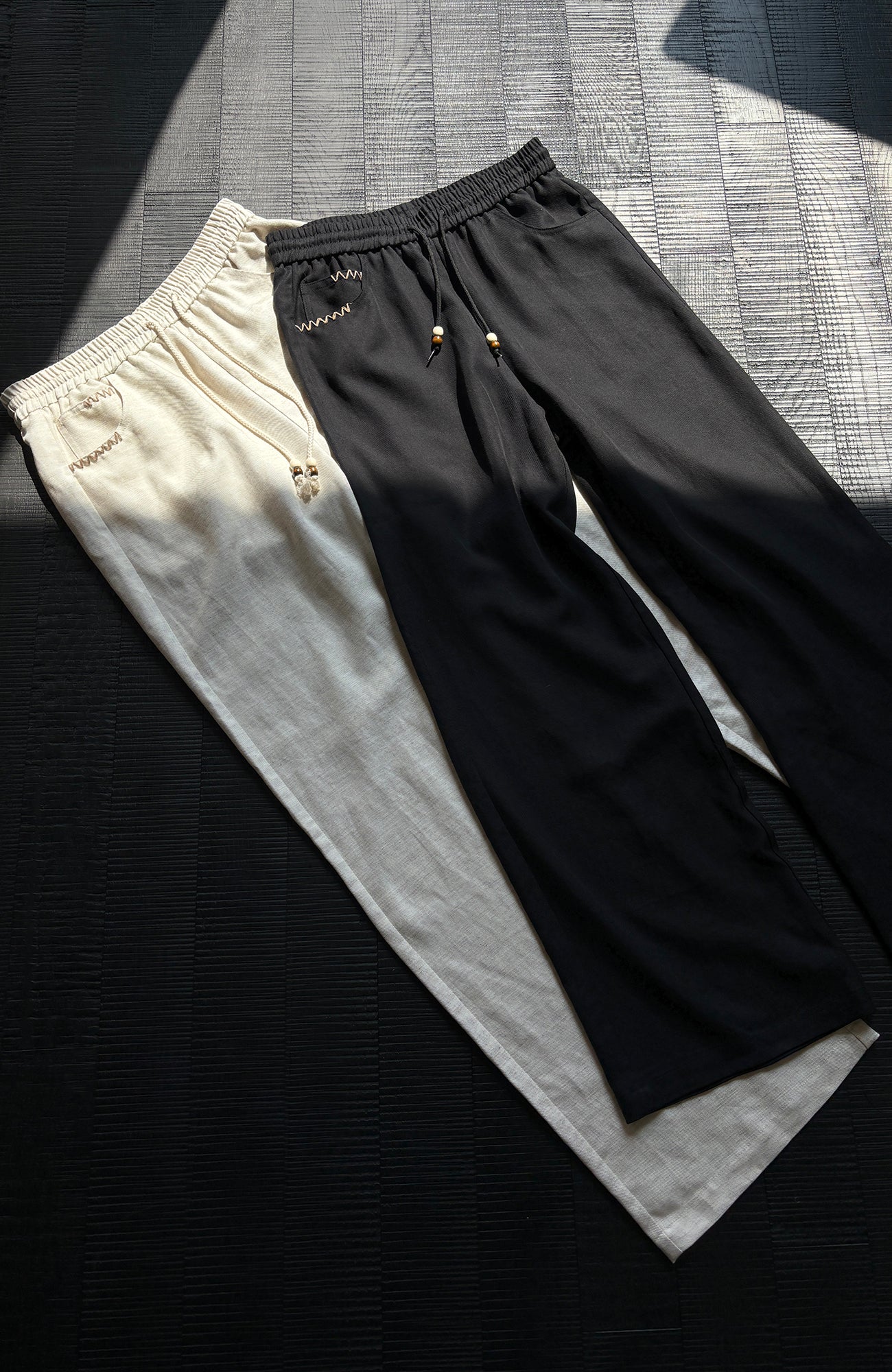 KREATE Stitched Drawstring Straight-Leg Trousers, premium urban and streetwear designers apparel on PROJECTISR.com, KREATE