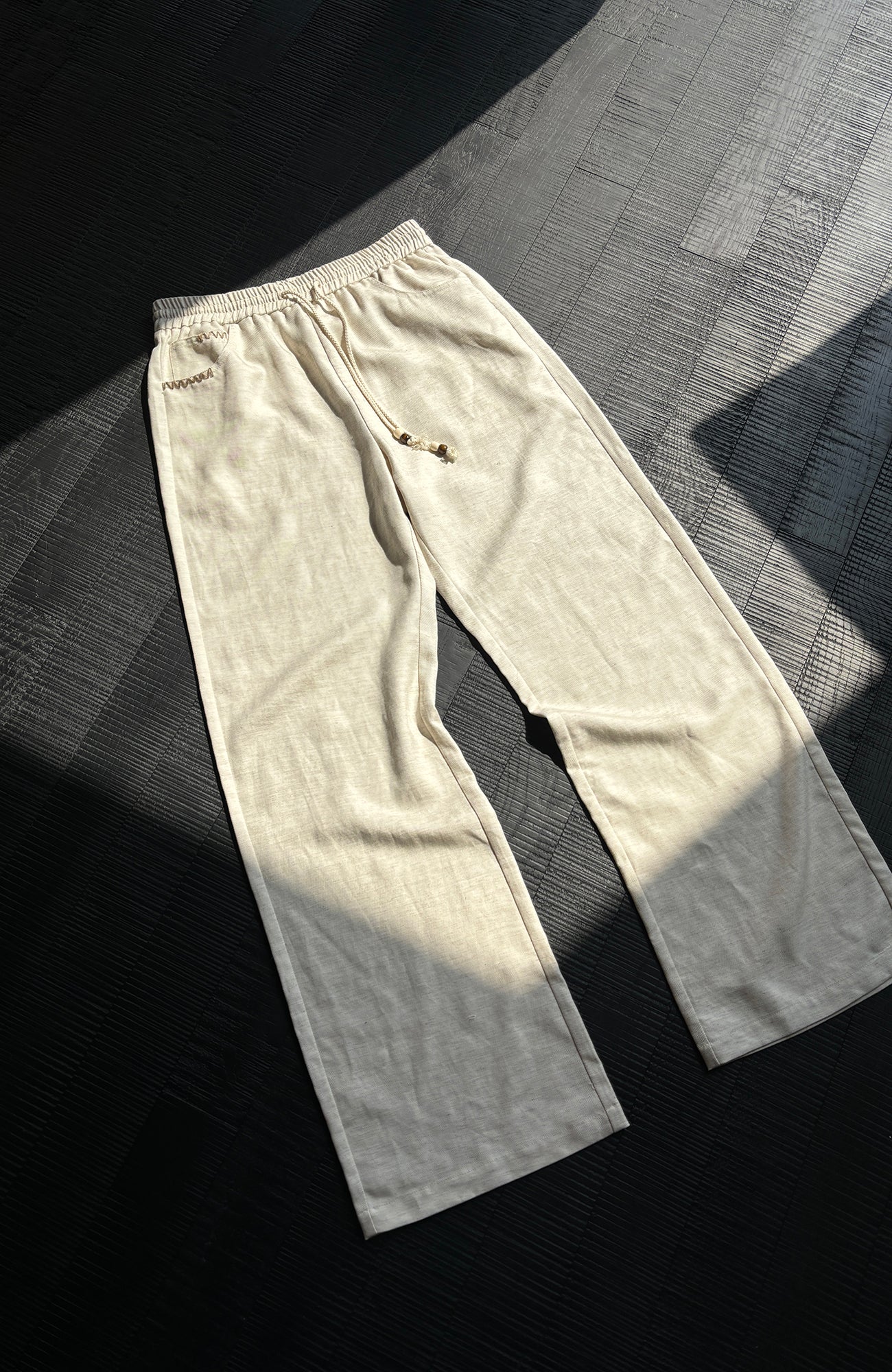 KREATE Stitched Drawstring Straight-Leg Trousers, premium urban and streetwear designers apparel on PROJECTISR.com, KREATE