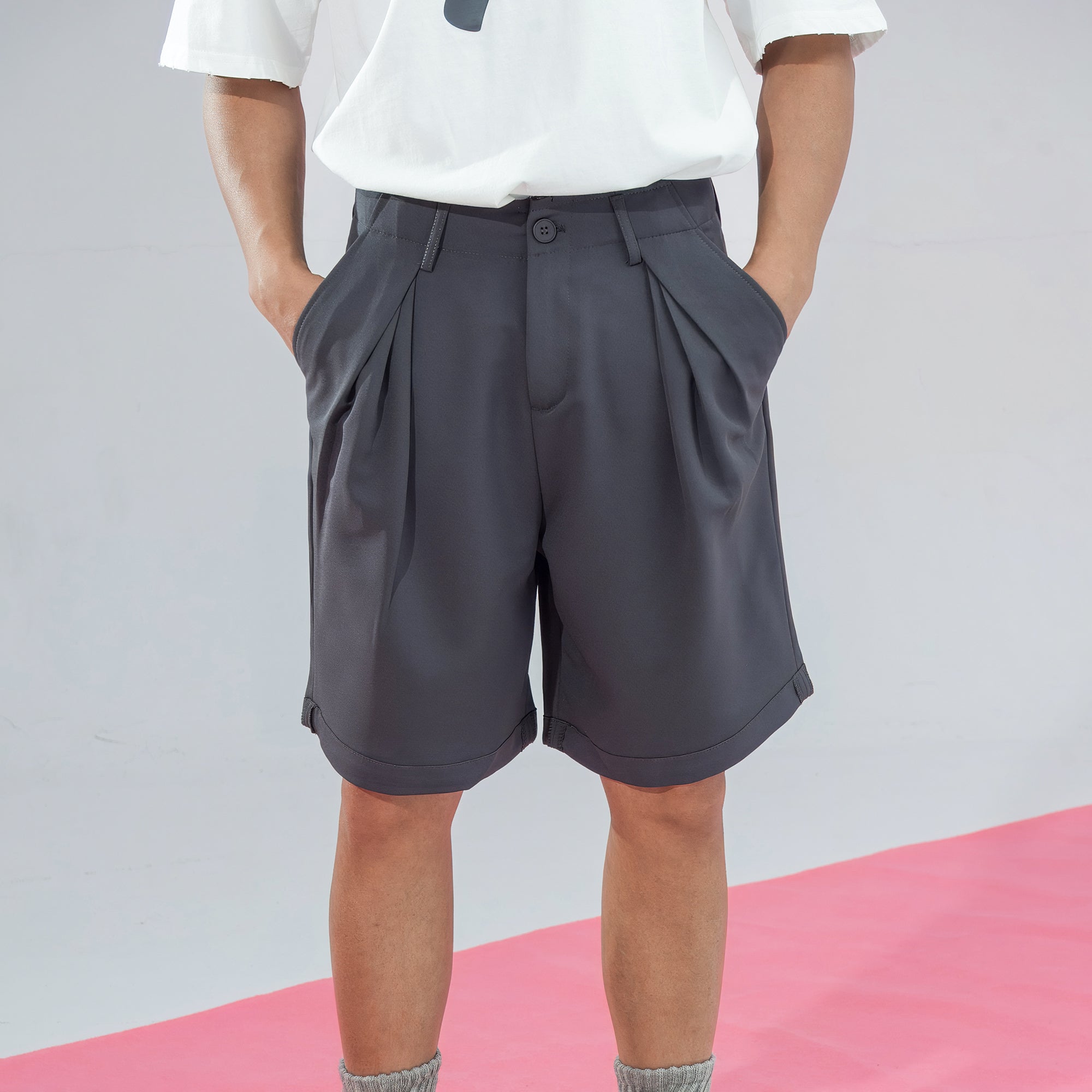 CLP Retro Pleated Pocket Shorts