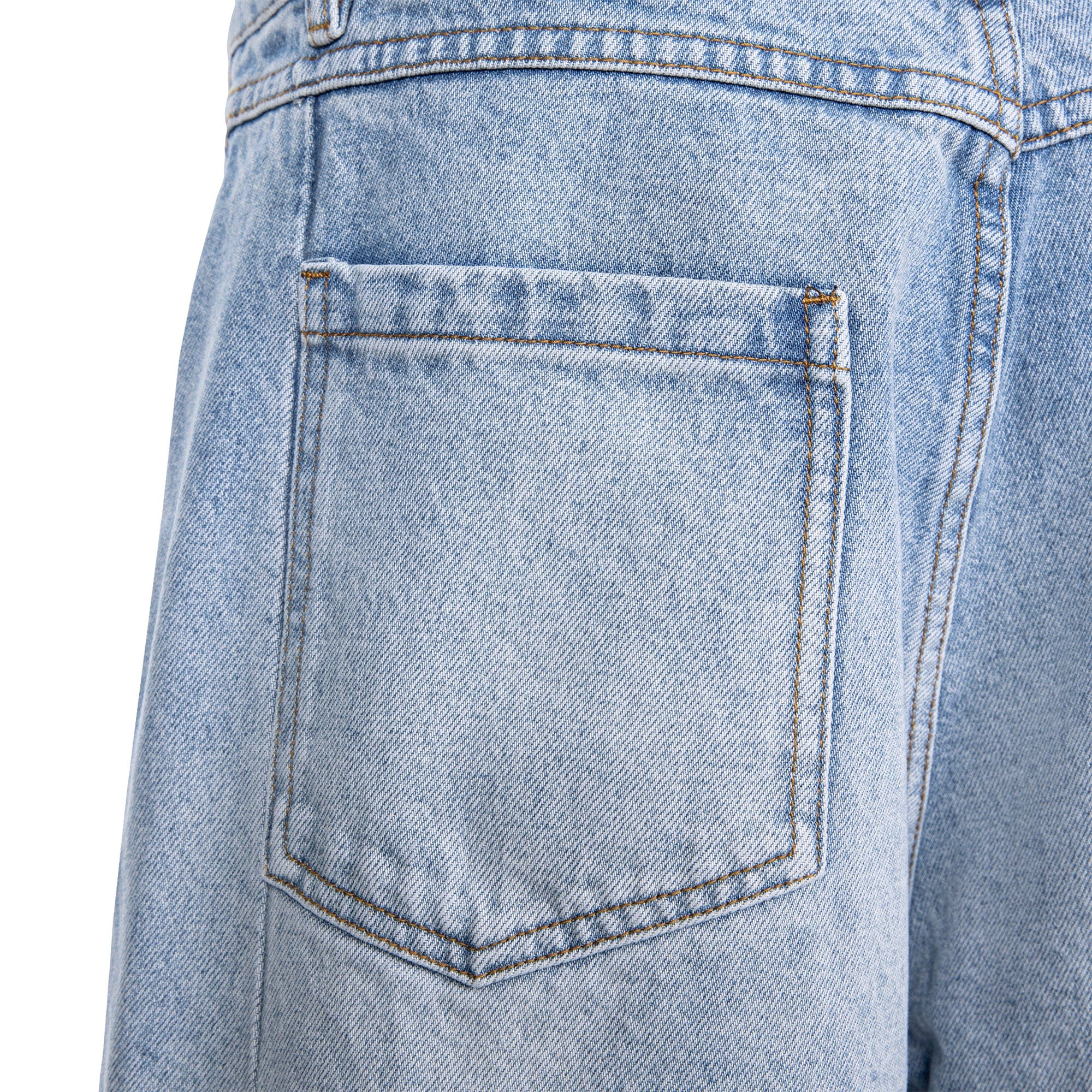 CATSSTAC Whisker-Wash Middle-Spliced Wide-Leg Shorts, premium urban and streetwear designers apparel on PROJECTISR.com, CATSSTAC