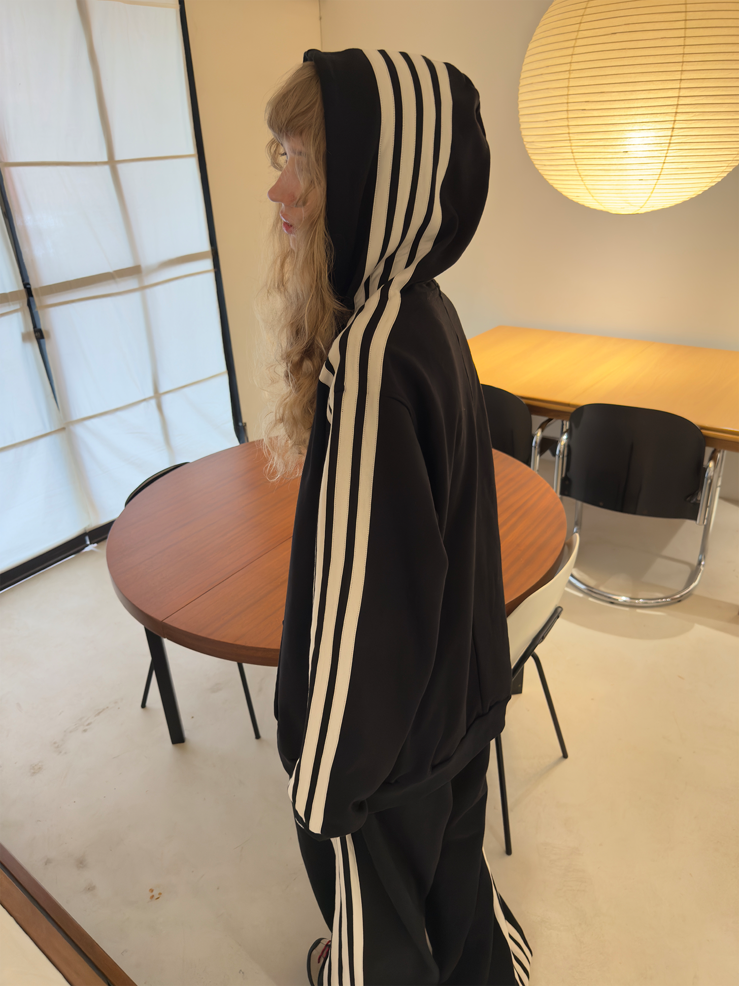 MIICHOUS Essential Stripe Zip-Up Hoodie