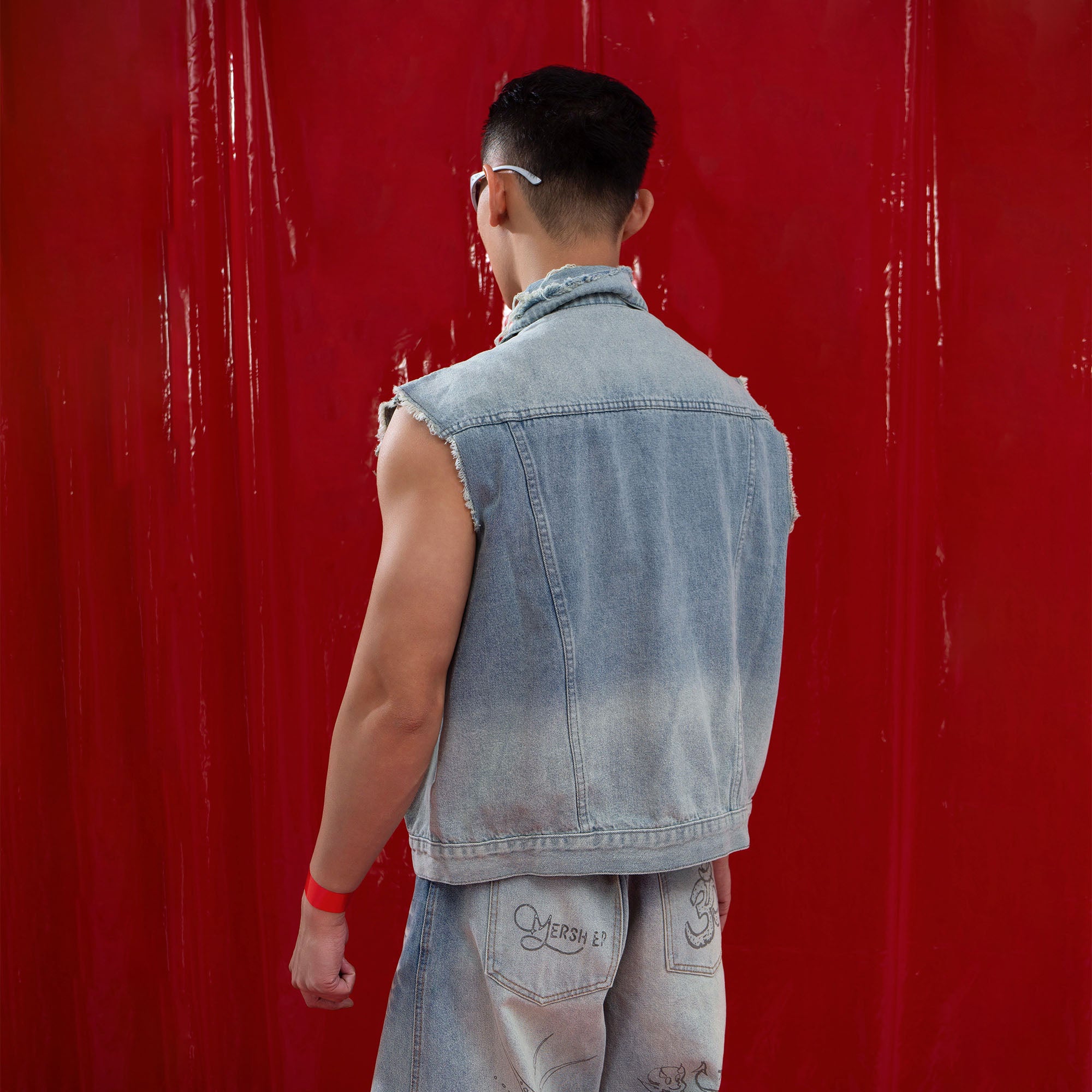 CLP Washed Frayed-Hem Vest, premium urban and streetwear designers apparel on PROJECTISR.com, CLP