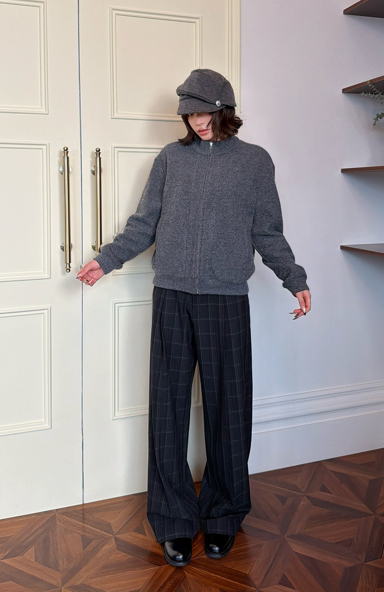 OKAYTHXBYE Retro Checks Pleated Trousers, premium urban and streetwear designers apparel on PROJECTISR.com, OKAYTHXBYE