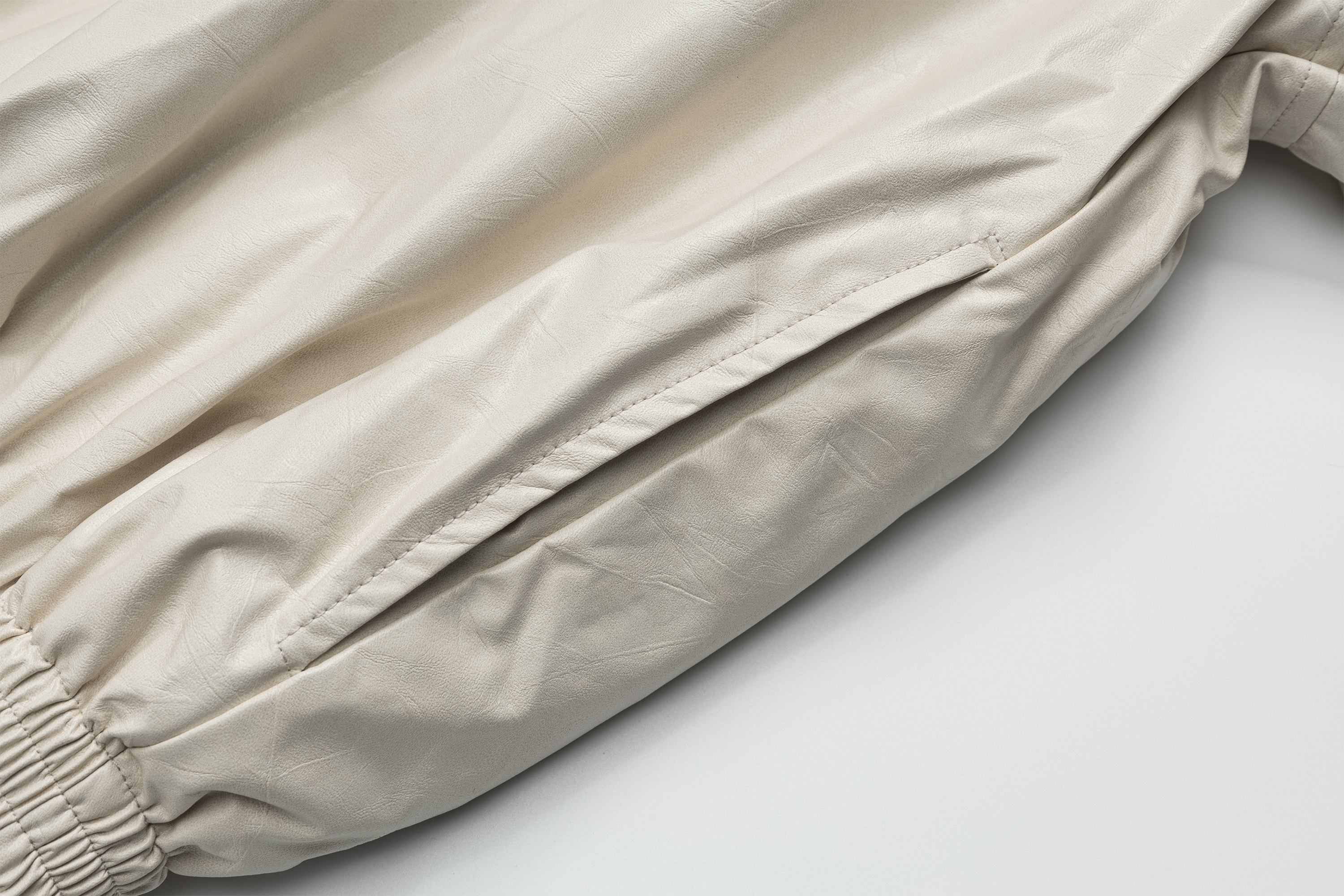 OVDY Faux Leather Crinkle Stand-Collar Jacket, premium urban and streetwear designers apparel on PROJECTISR.com, DVDY