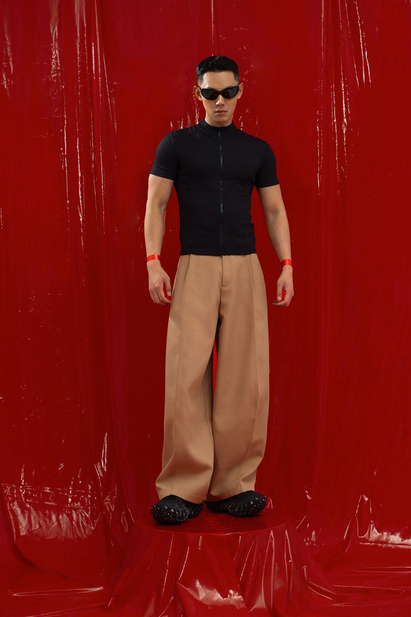 CLP Classic Pleats Oversized Pants, premium urban and streetwear designers apparel on PROJECTISR.com, CLP