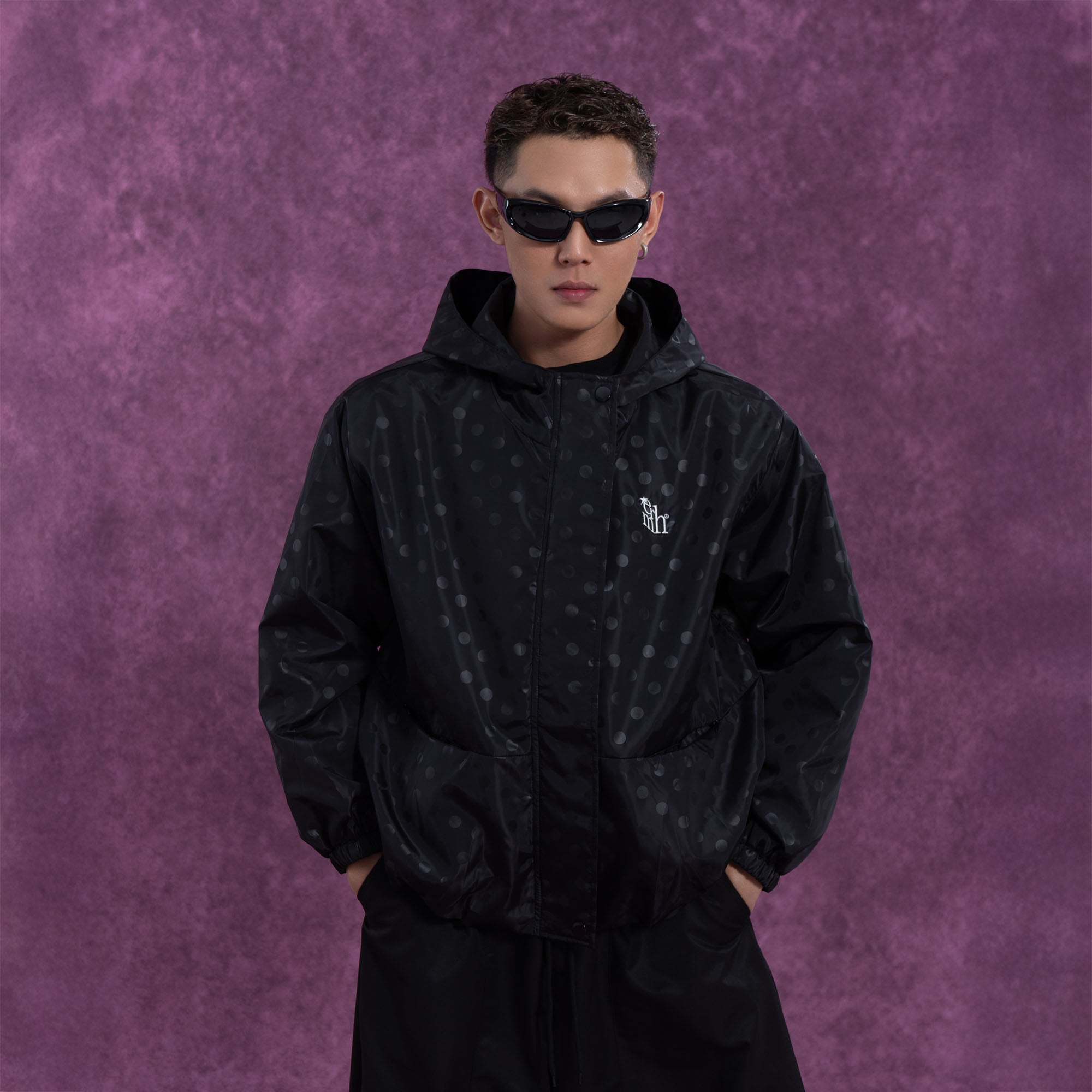 CLP Polka Dot Windproof Hooded Jacket