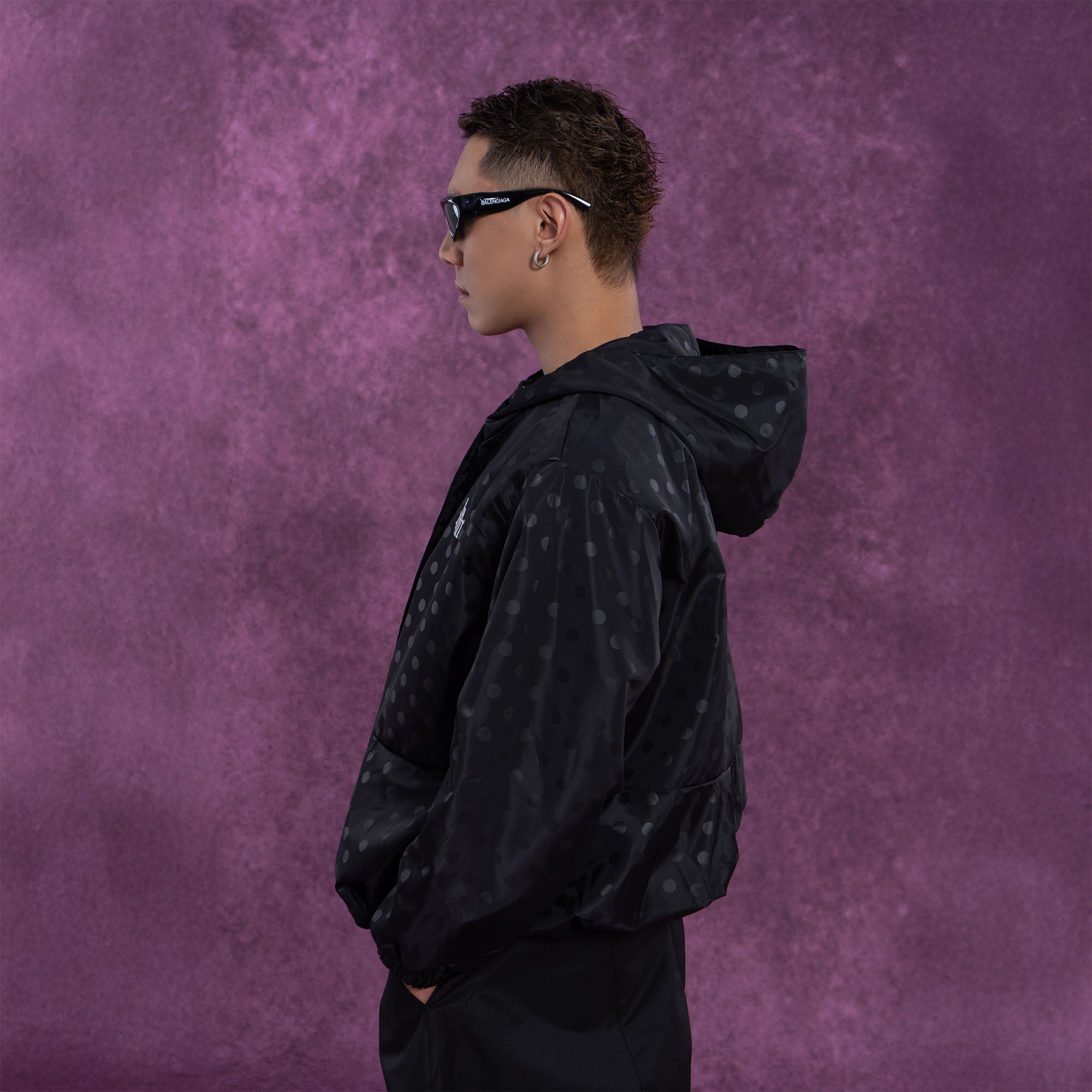CLP Polka Dot Windproof Hooded Jacket