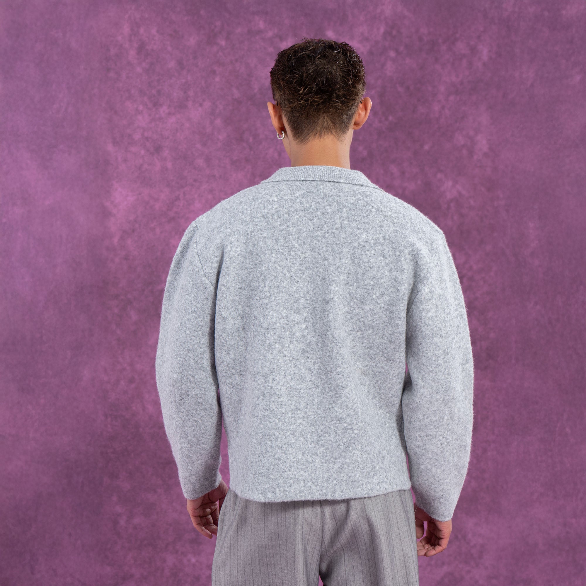 CLP Deep-V Oversized Wool-Blend Pullover