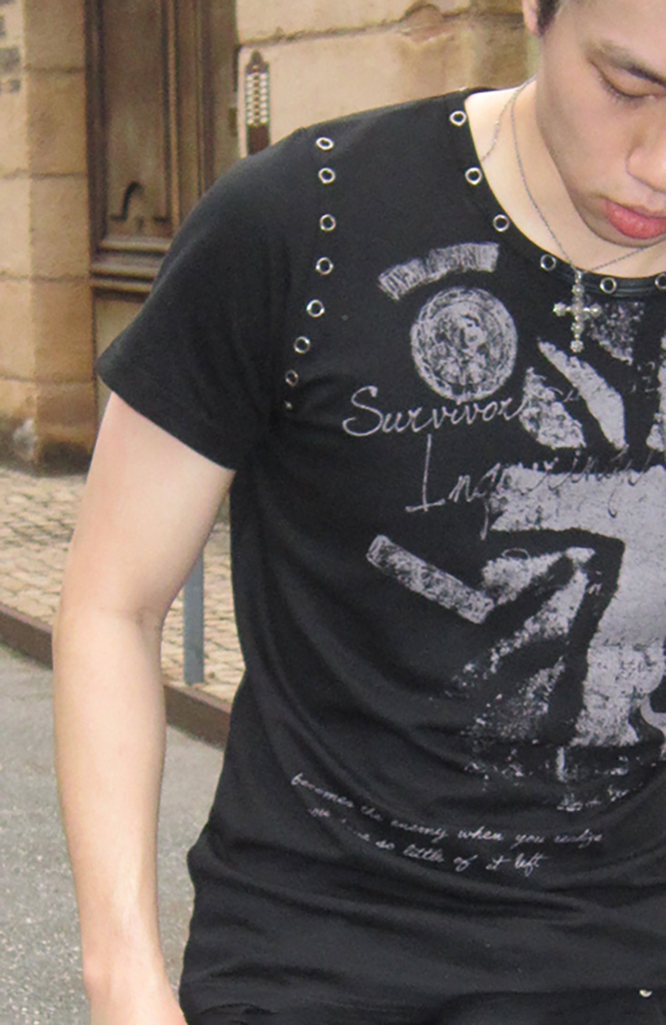 SADSOUP Grommet Graphic Slim Tee