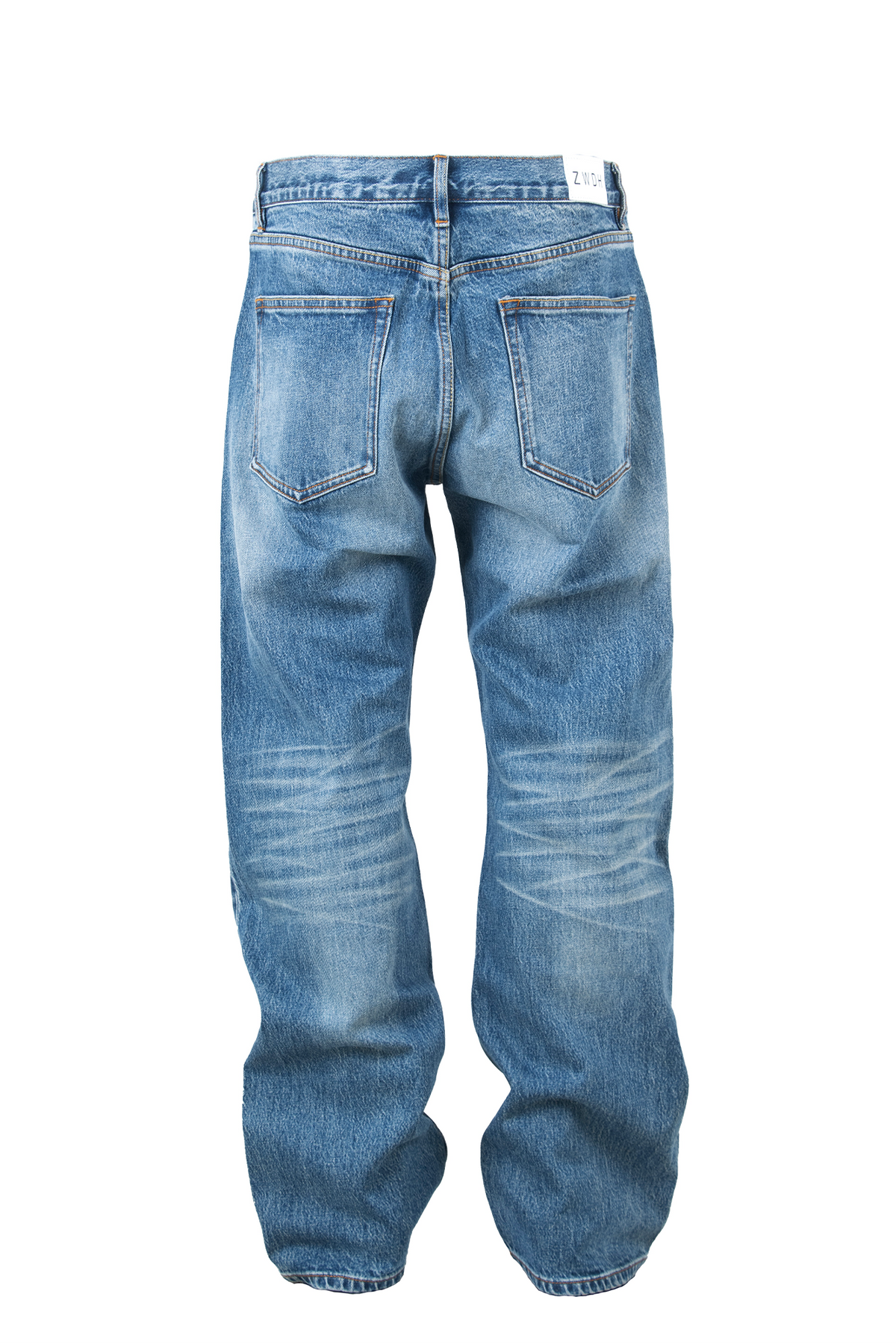 ZWDH Crinkled Whisker-Wash Jeans