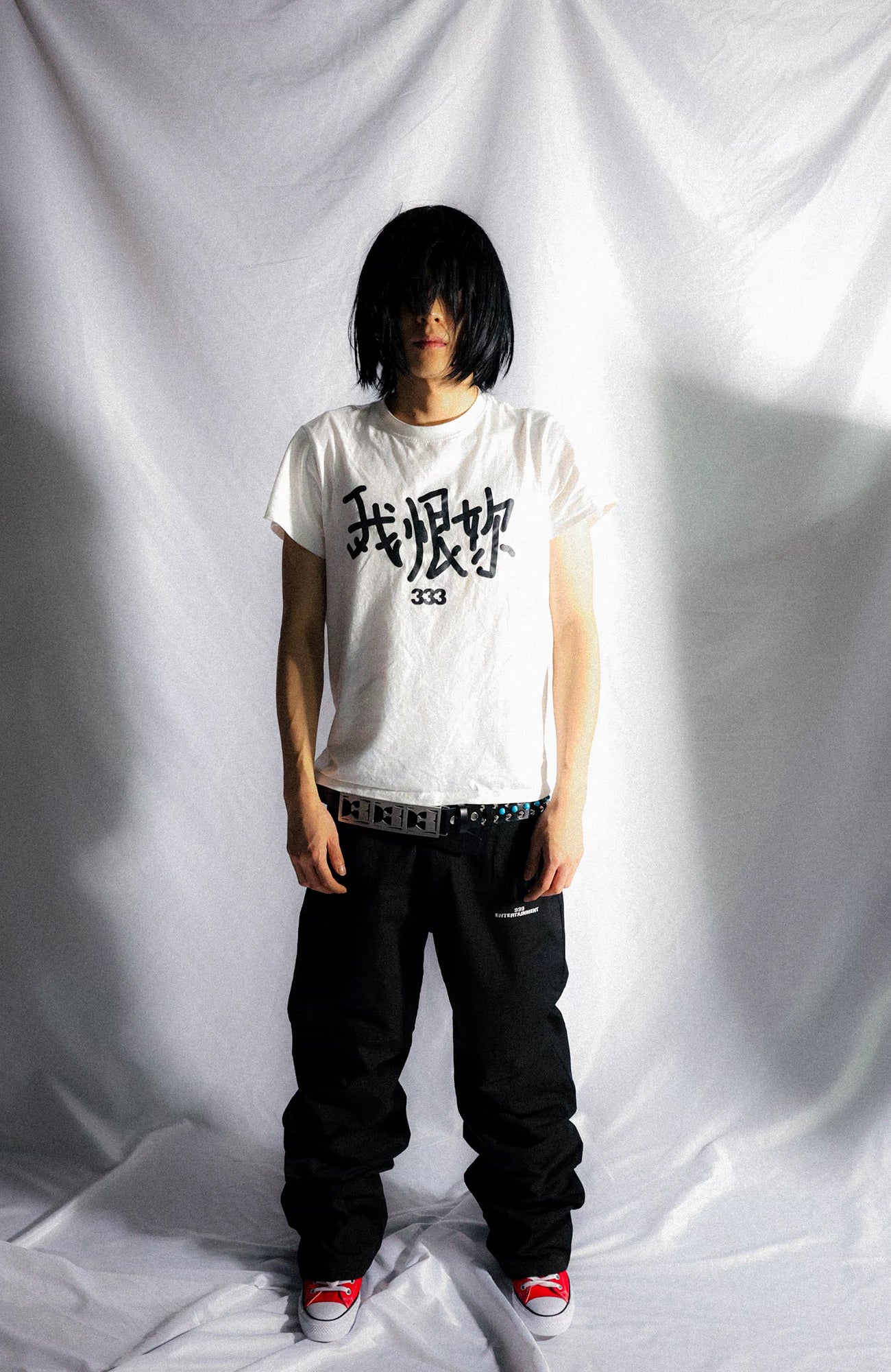 PCCVISION Essential LOGO Wrinkled Baggy Pants