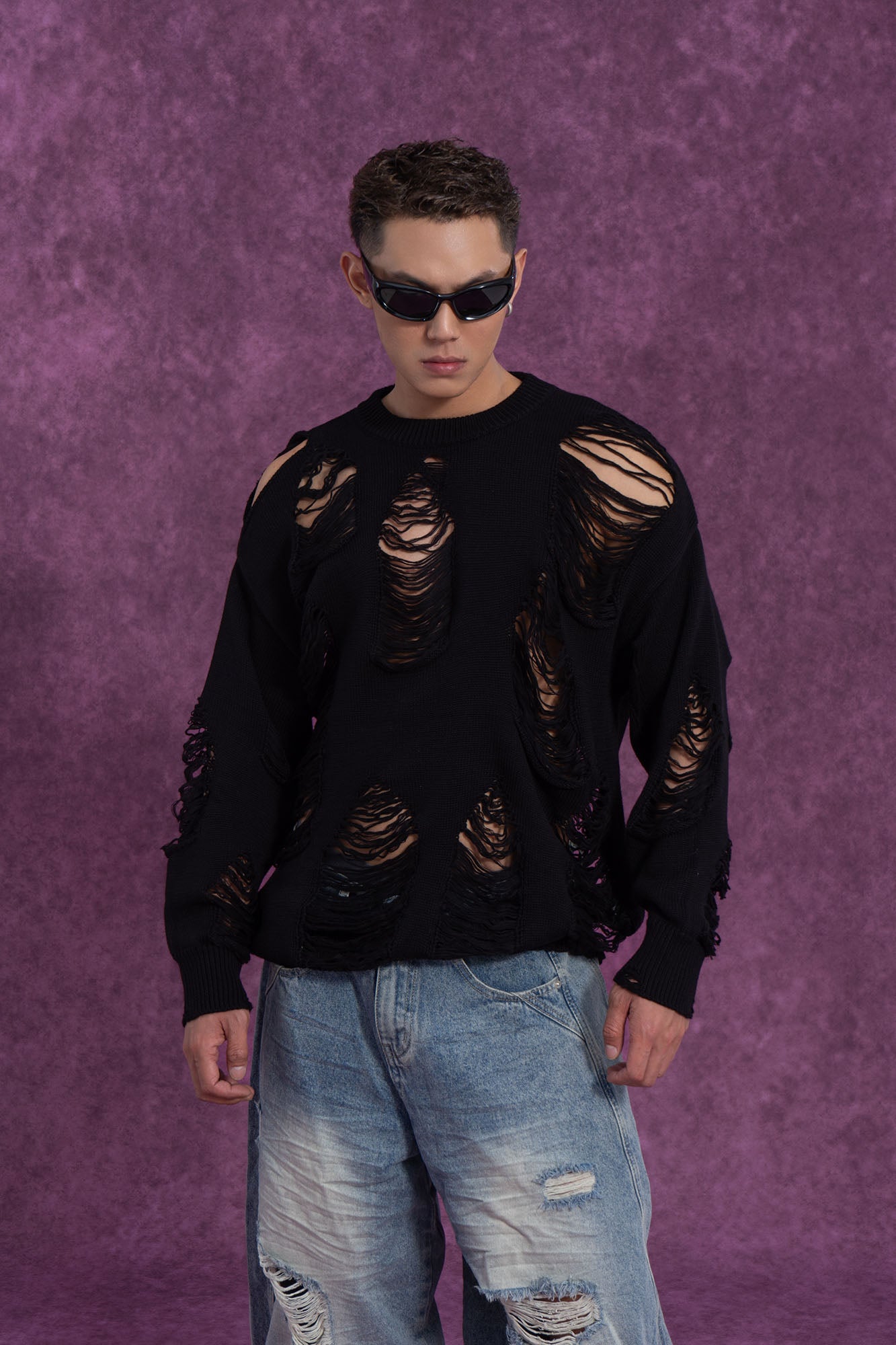 *p(R)ojectR® sweater CLP Ripped Oversized Sweater