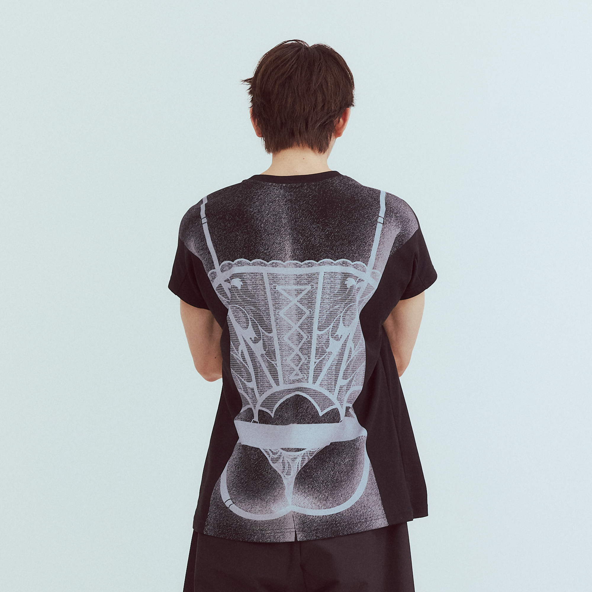 KADAKADA Sculptural Corset Graphic T-Shirt, premium urban and streetwear designers apparel on PROJECTISR.com, KADAKADA