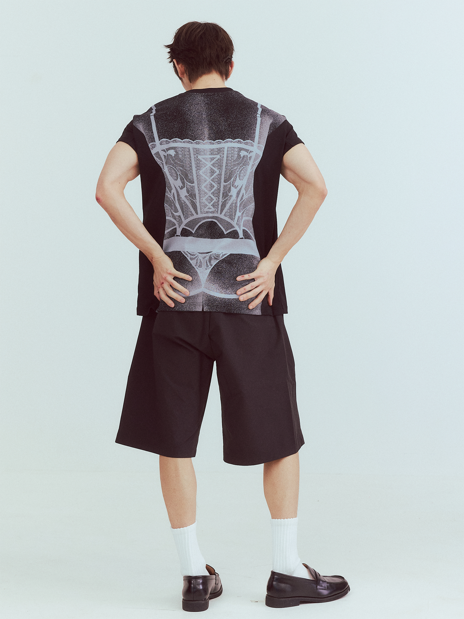KADAKADA Sculptural Corset Graphic T-Shirt, premium urban and streetwear designers apparel on PROJECTISR.com, KADAKADA