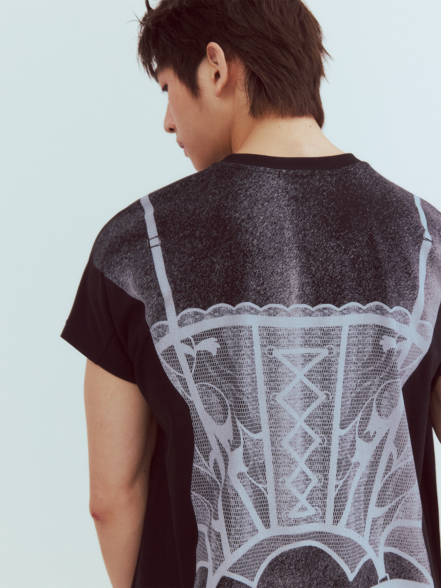 KADAKADA Sculptural Corset Graphic T-Shirt, premium urban and streetwear designers apparel on PROJECTISR.com, KADAKADA