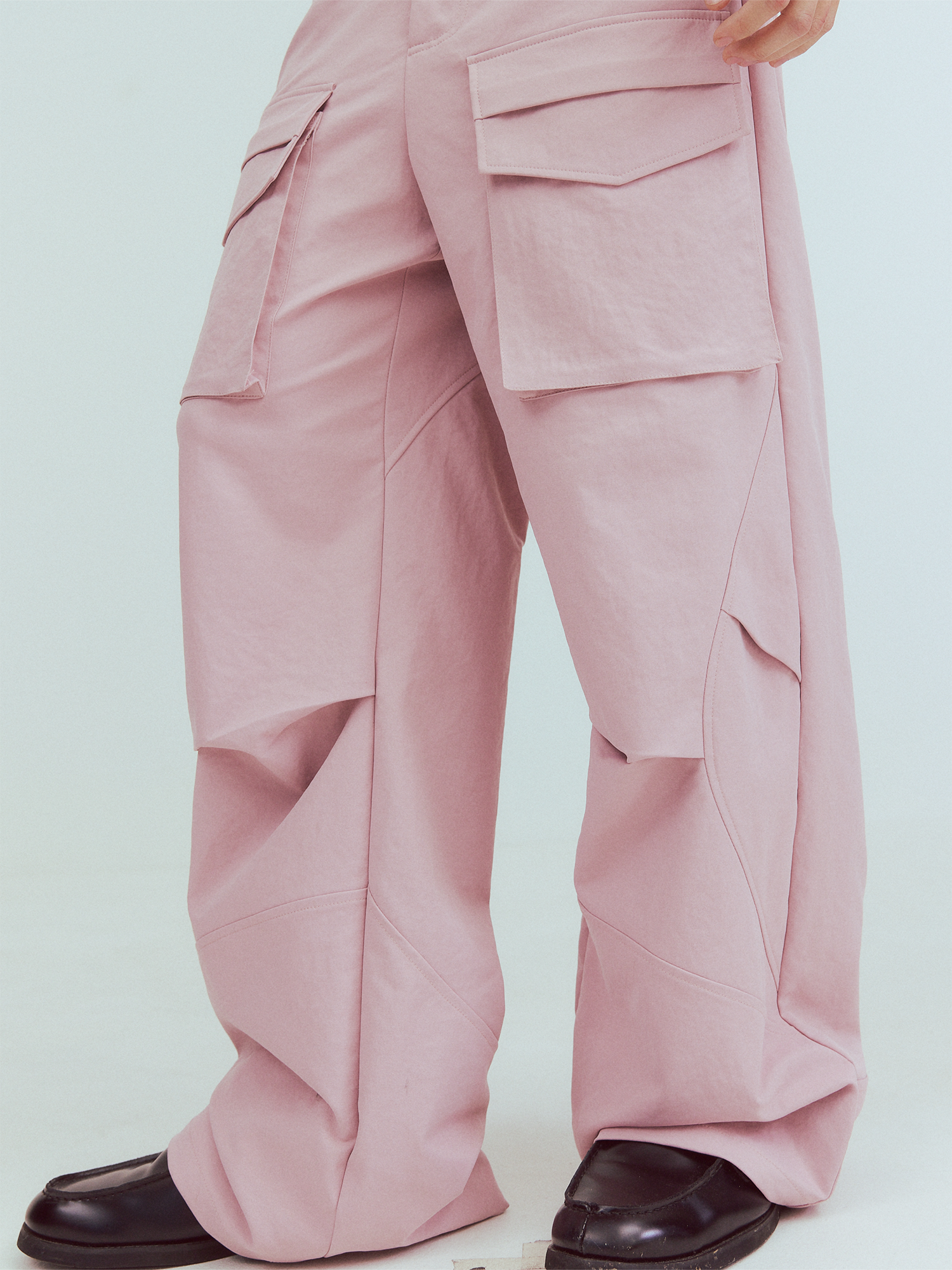 KADAKADA Paneled Wide-Leg Cargo Pants, premium urban and streetwear designers apparel on PROJECTISR.com, KADAKADA