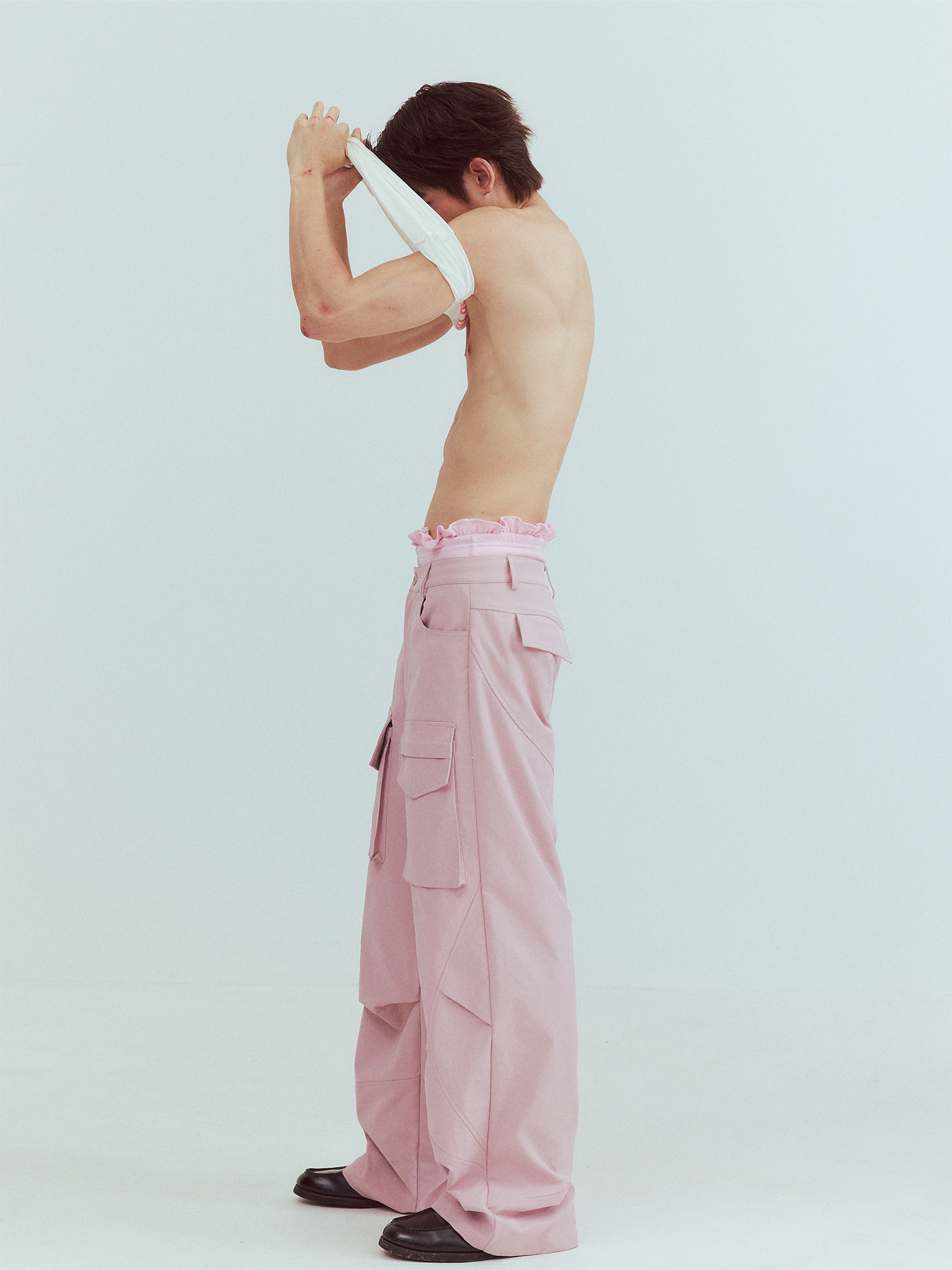 KADAKADA Paneled Wide-Leg Cargo Pants, premium urban and streetwear designers apparel on PROJECTISR.com, KADAKADA