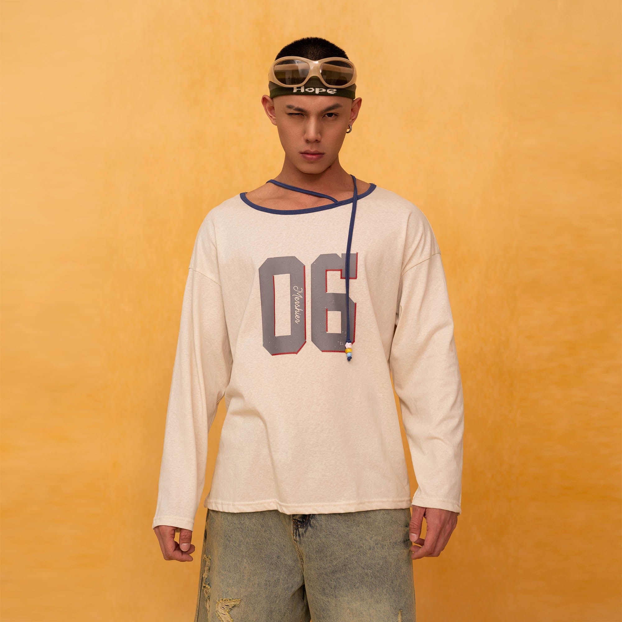CLP No.06 Drawstring Neck Long-Sleeve Tee