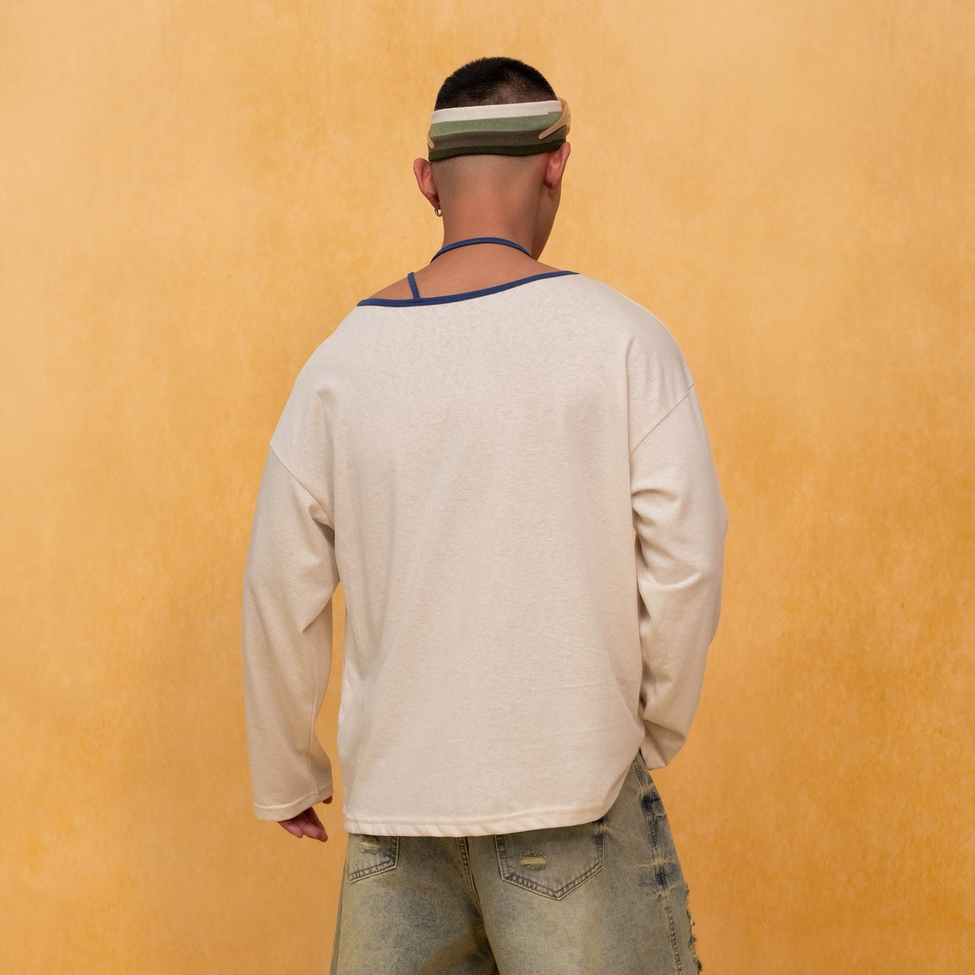 CLP No.06 Drawstring Neck Long-Sleeve Tee