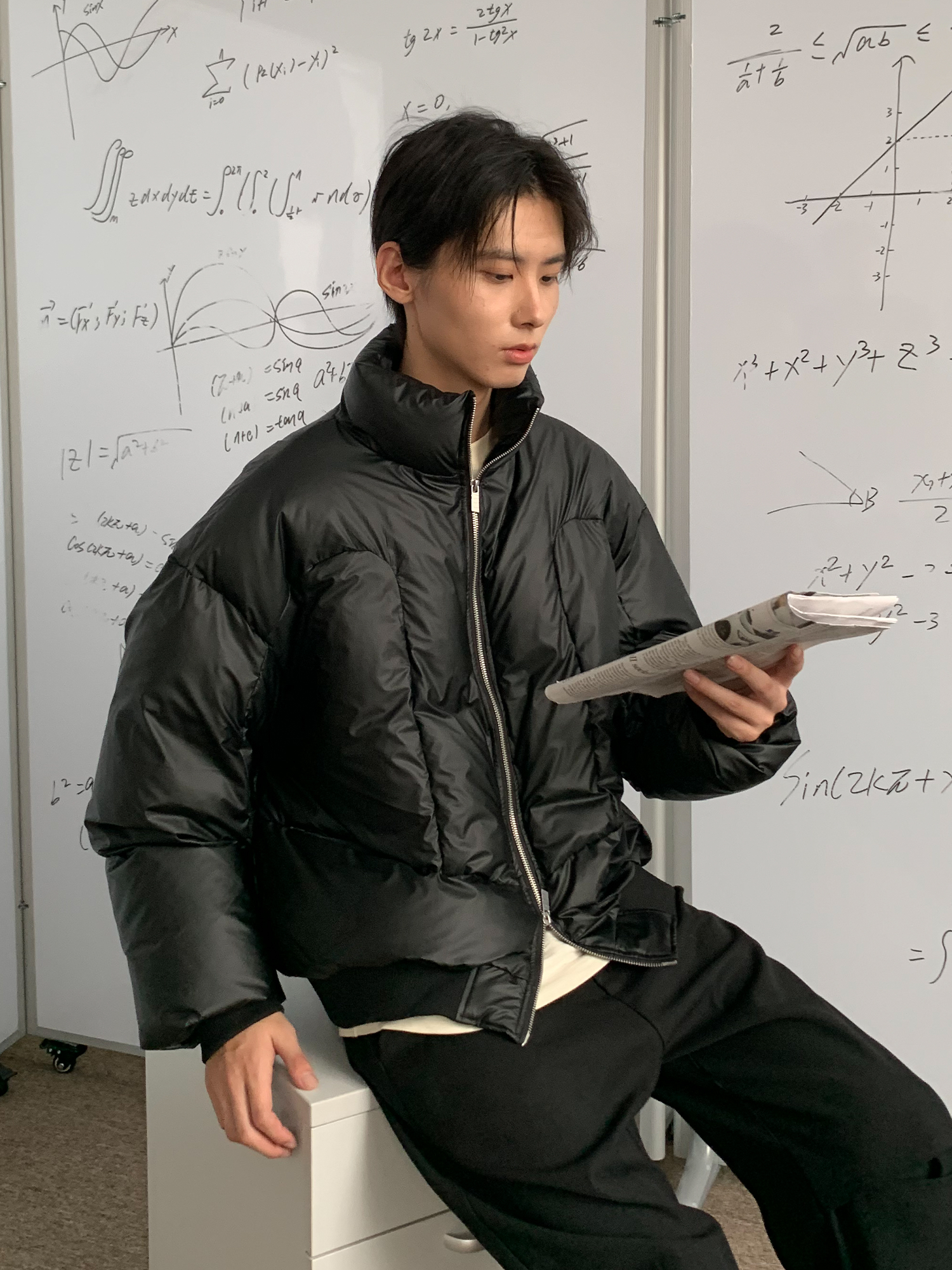 KREATE Modern Paneled Oversized Down Jacket