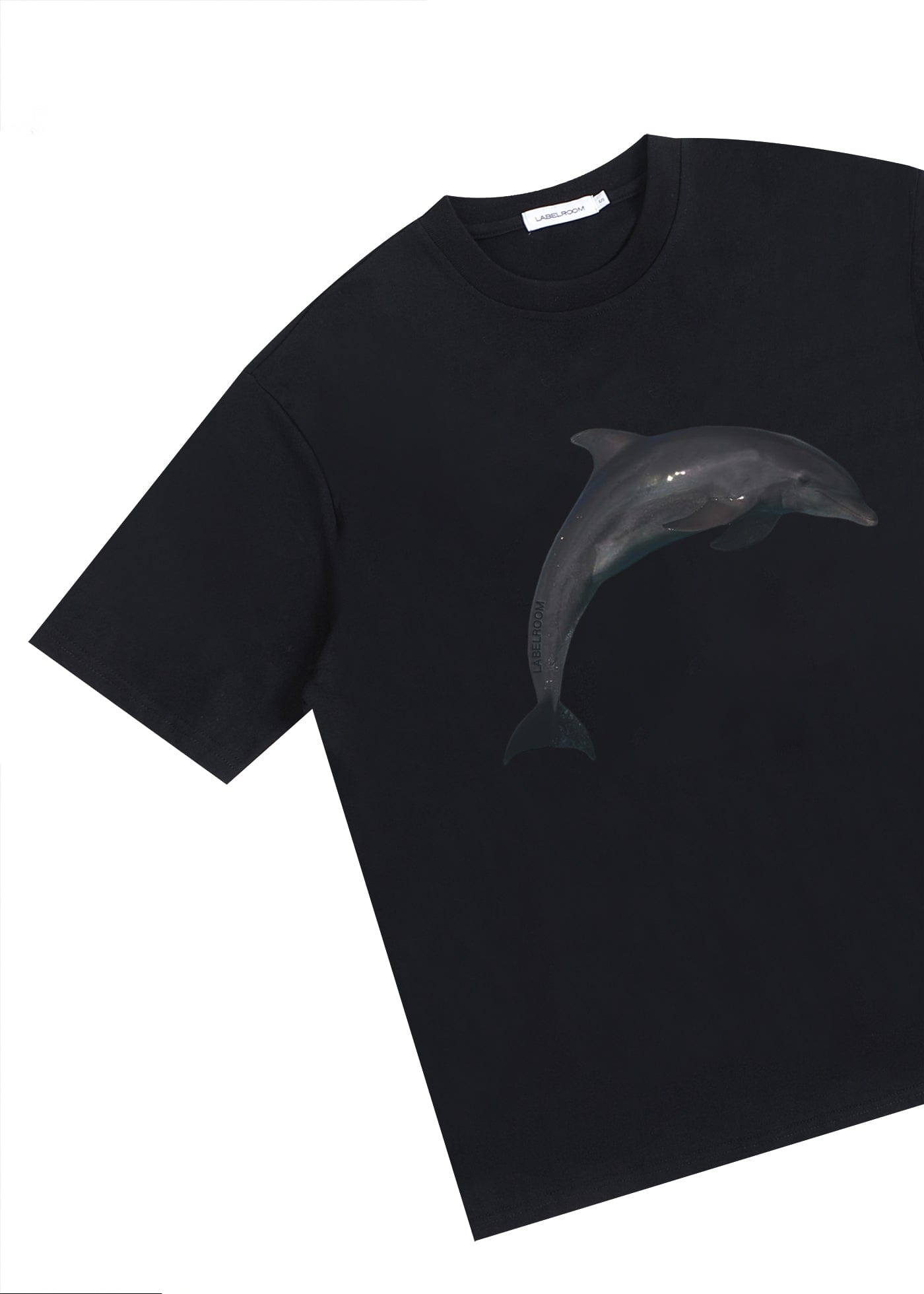 49PERCENT Black Dolphin T-Shirt, premium urban and streetwear designers apparel on PROJECTISR.com, 49PERCENT