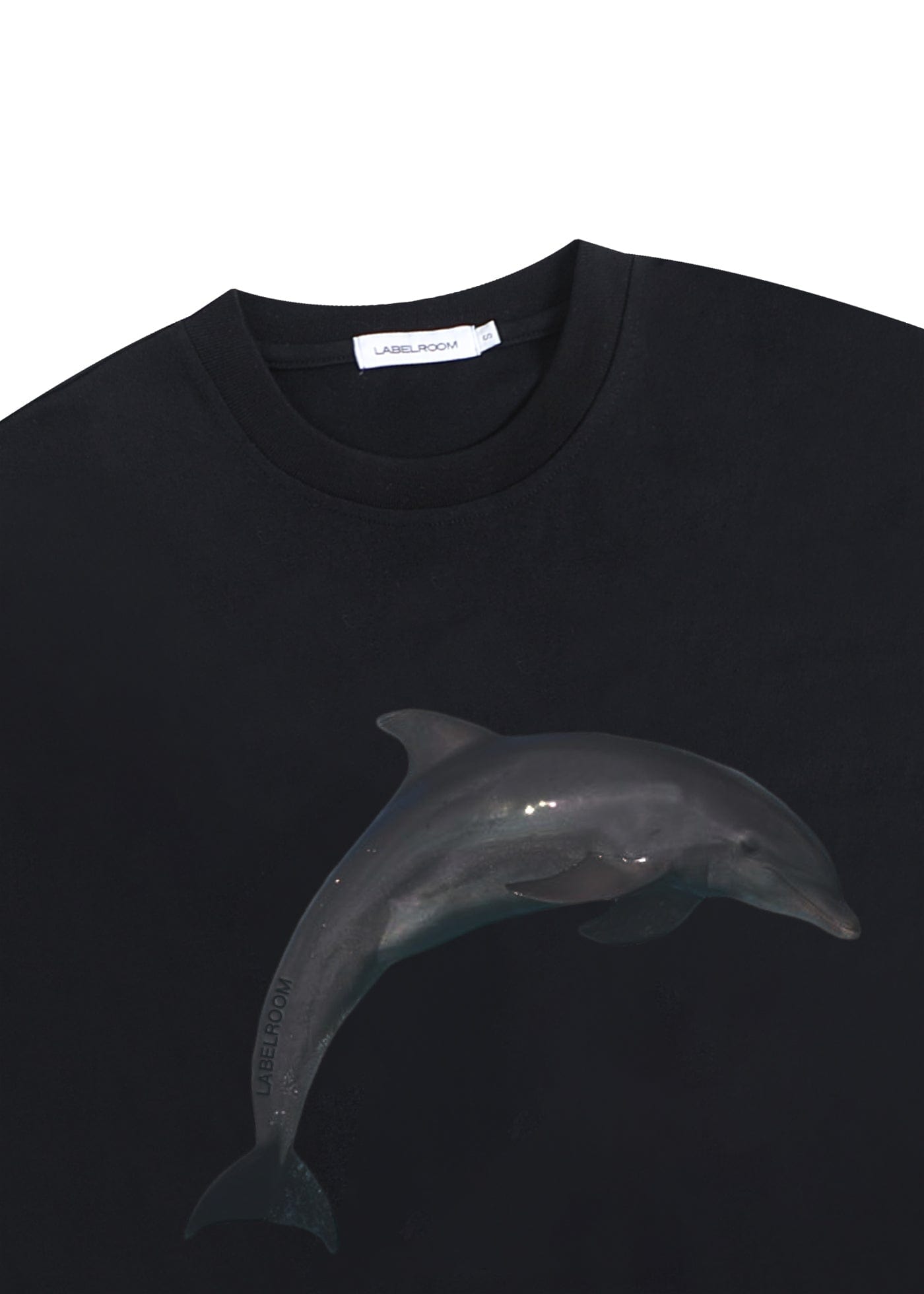 49PERCENT Black Dolphin T-Shirt, premium urban and streetwear designers apparel on PROJECTISR.com, 49PERCENT