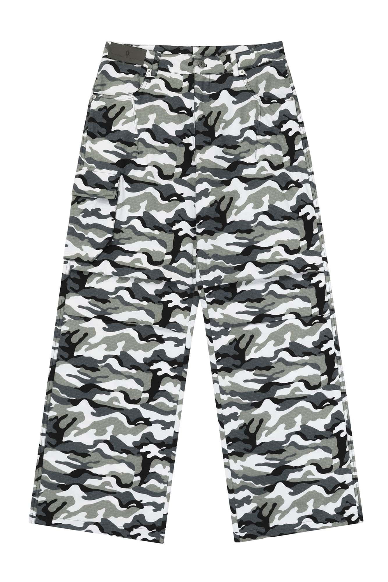 OVDY Camo Multi-Pocket Crinkled Cargo Pants