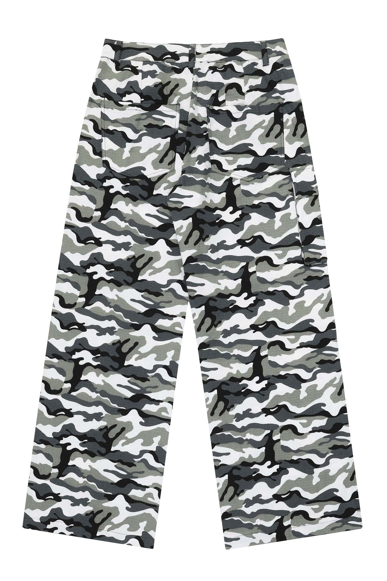 OVDY Camo Multi-Pocket Crinkled Cargo Pants