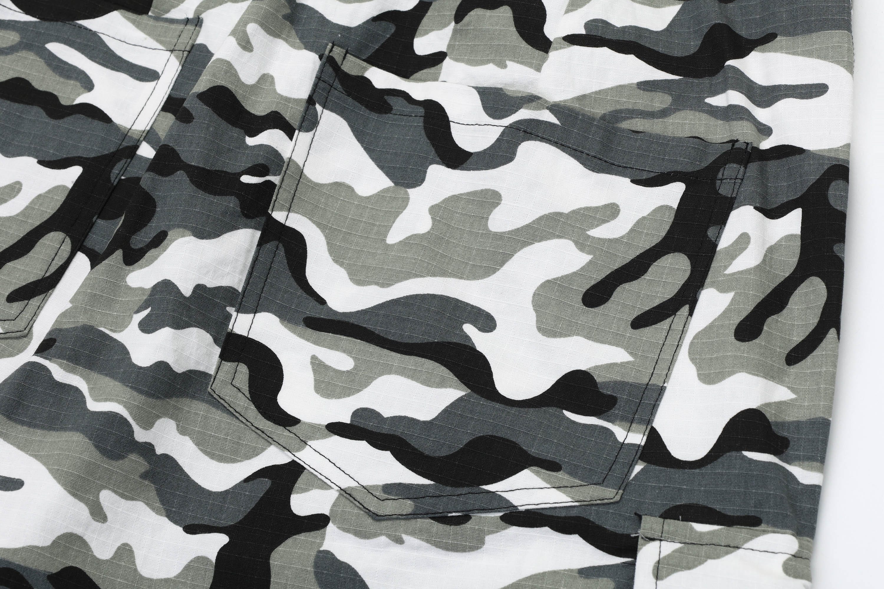 OVDY Camo Multi-Pocket Crinkled Cargo Pants