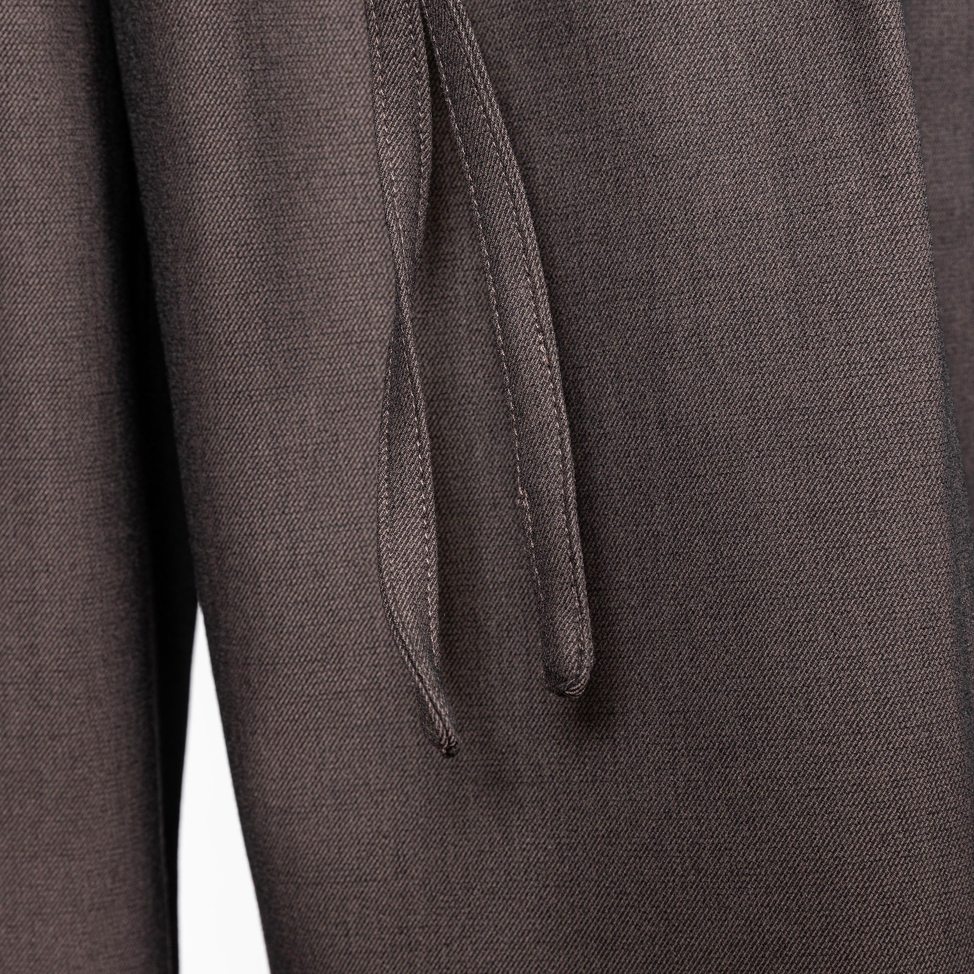 CATSSTAC Tie-Belt Wool-Blend Pleated Trousers