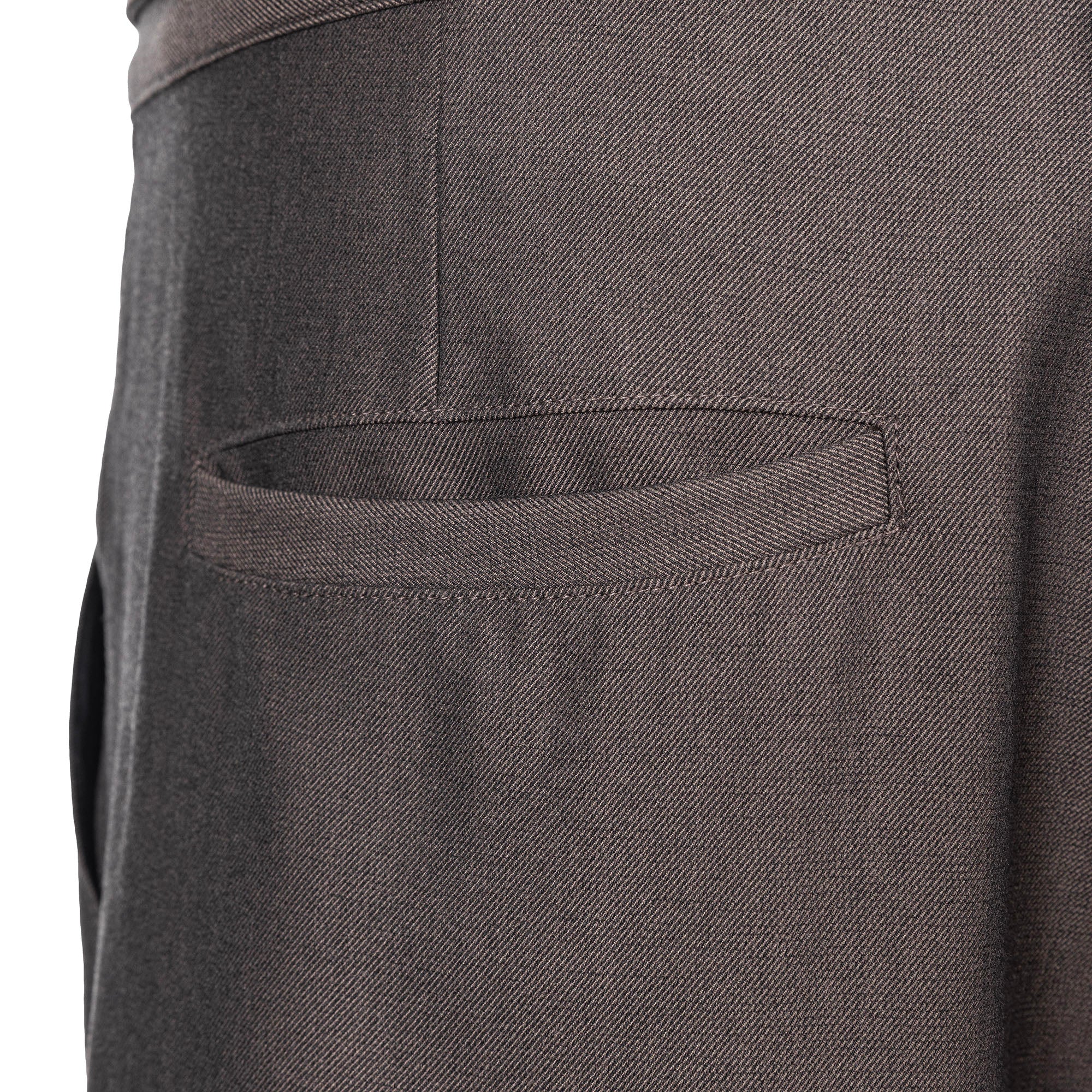 CATSSTAC Tie-Belt Wool-Blend Pleated Trousers