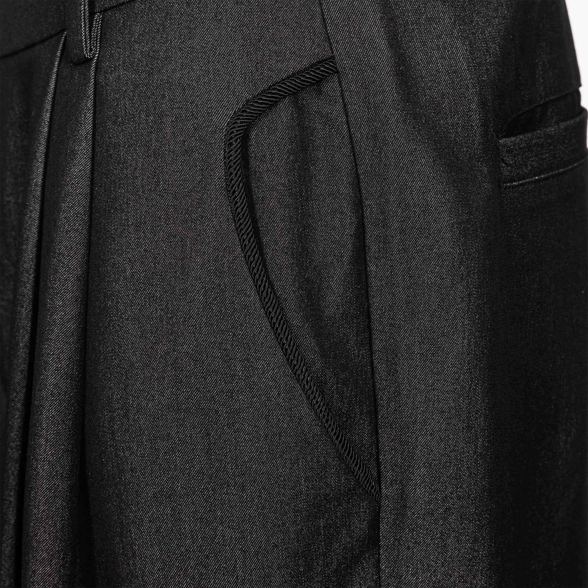 CATSSTAC Asymmetric Button Pleated Wide-Leg Trousers, premium urban and streetwear designers apparel on PROJECTISR.com, CATSSTAC