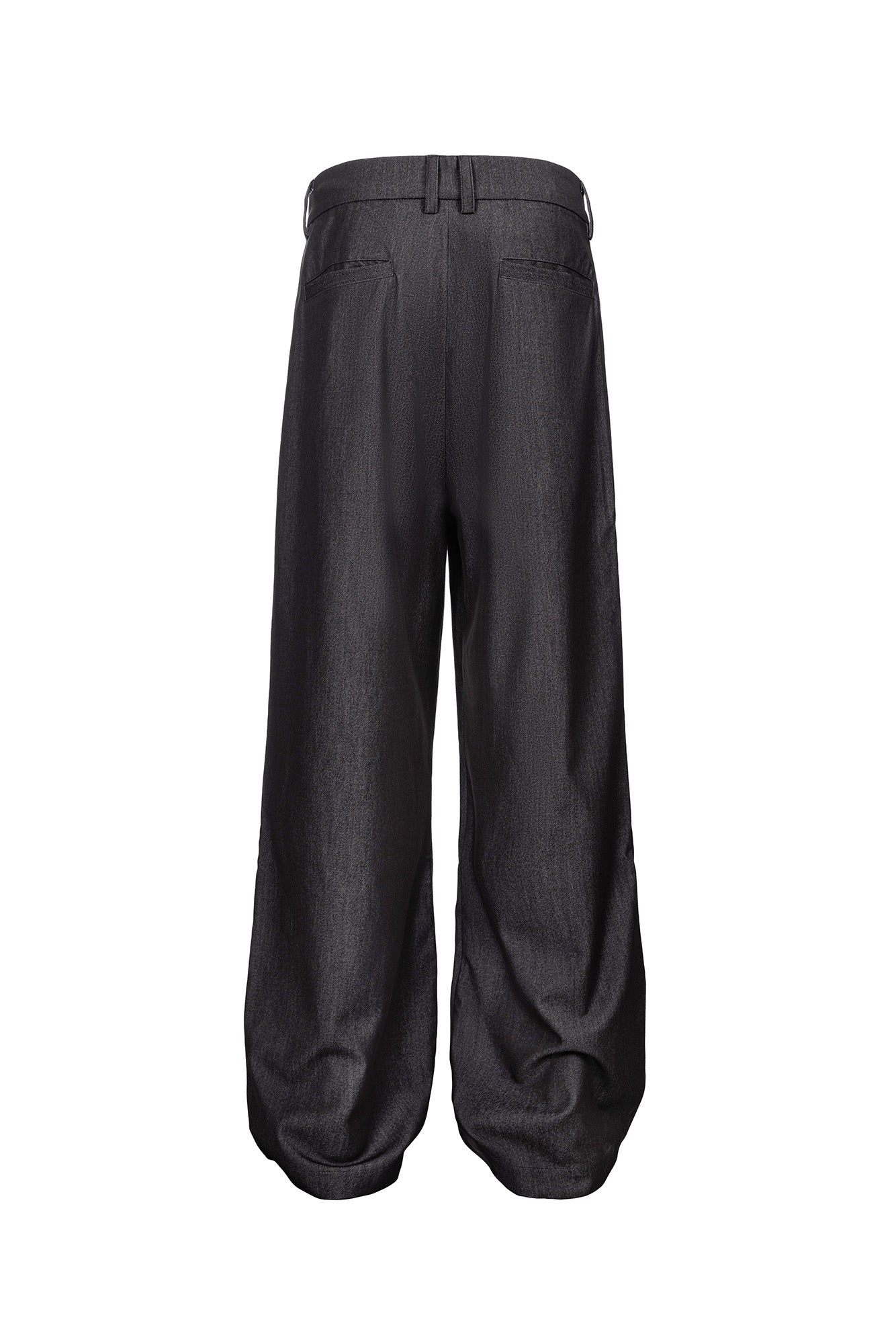 CATSSTAC Asymmetric Button Pleated Wide-Leg Trousers, premium urban and streetwear designers apparel on PROJECTISR.com, CATSSTAC