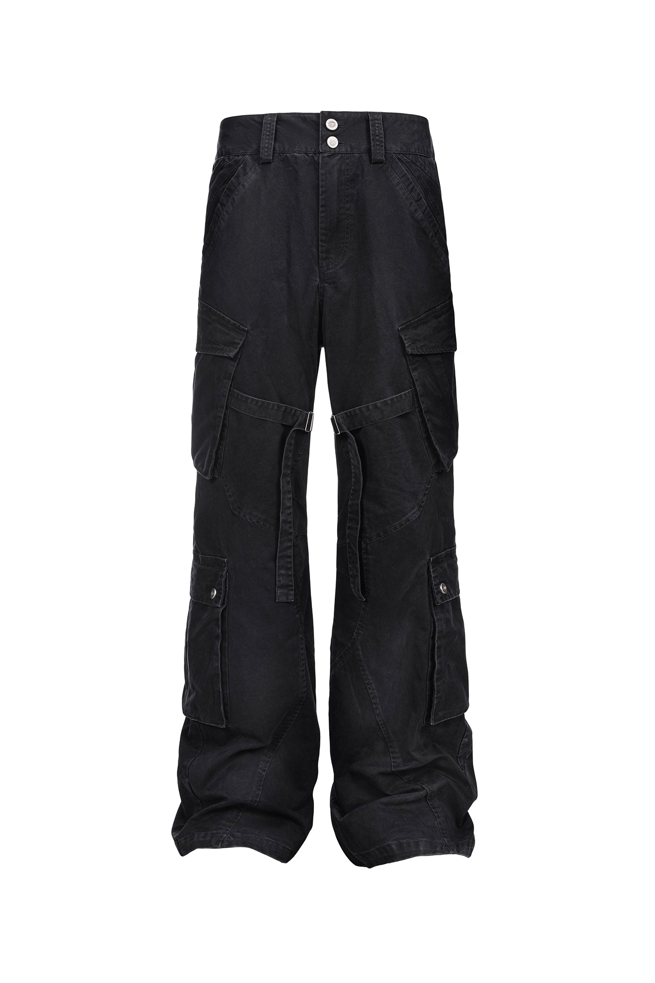 CATSSTAC Multi-Pocket Paneled Strap Cargo Pants, premium urban and streetwear designers apparel on PROJECTISR.com, CATSSTAC