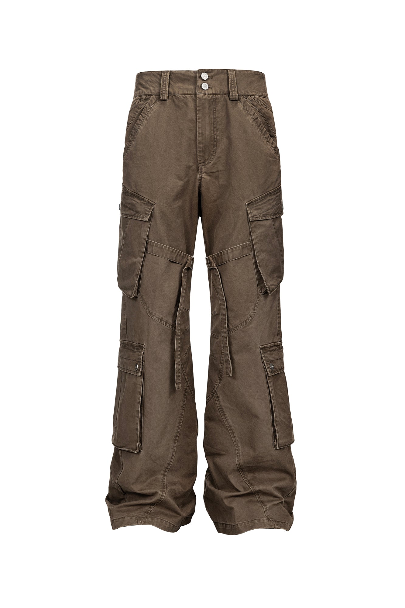 CATSSTAC Multi-Pocket Paneled Strap Cargo Pants, premium urban and streetwear designers apparel on PROJECTISR.com, CATSSTAC