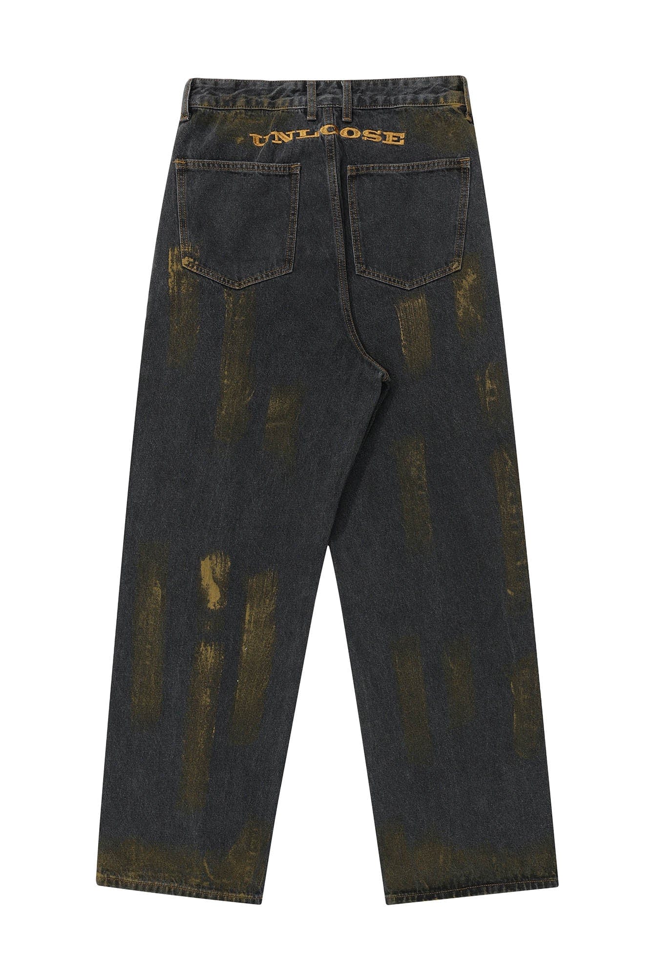 OVDY Frayed Paneled Jeans