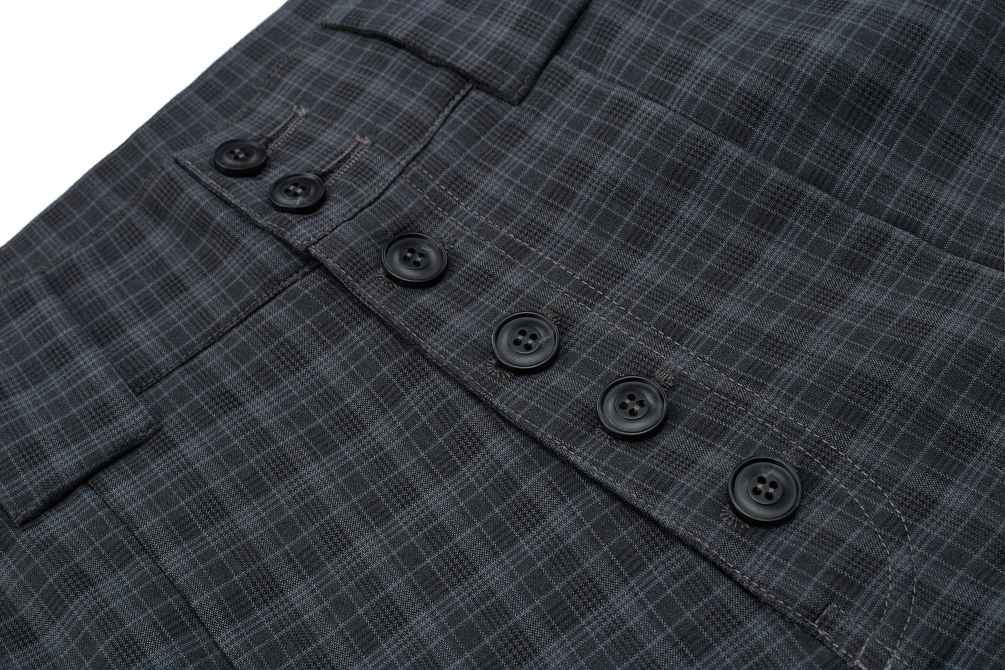 ESAIAS Retro Plaid Pleated Wide-Leg Pants, premium urban and streetwear designers apparel on PROJECTISR.com, ESAIAS