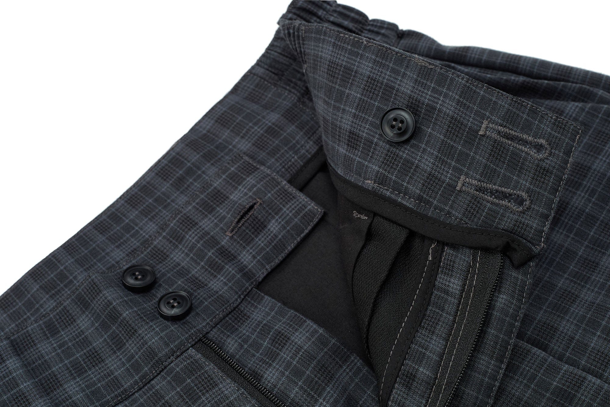 ESAIAS Retro Plaid Pleated Wide-Leg Pants, premium urban and streetwear designers apparel on PROJECTISR.com, ESAIAS