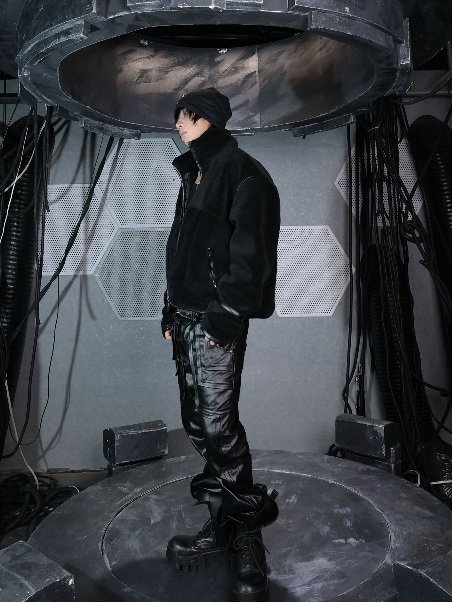 SSIN7 Panel High-Neck Fleece Jacket