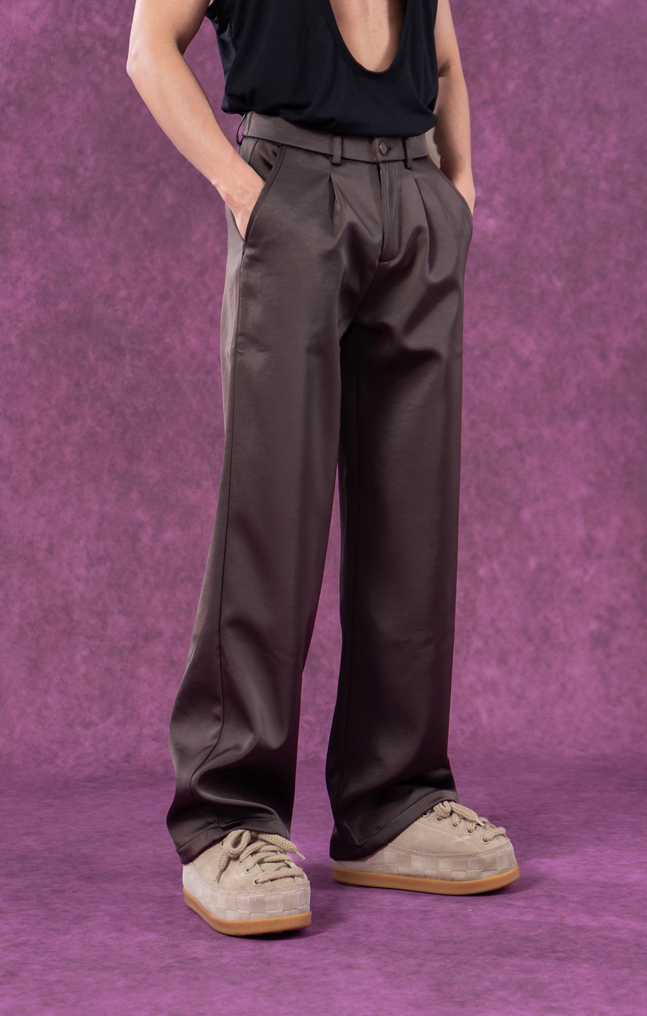 CLP Satin Straight-Leg Pants, premium urban and streetwear designers apparel on PROJECTISR.com, CLP