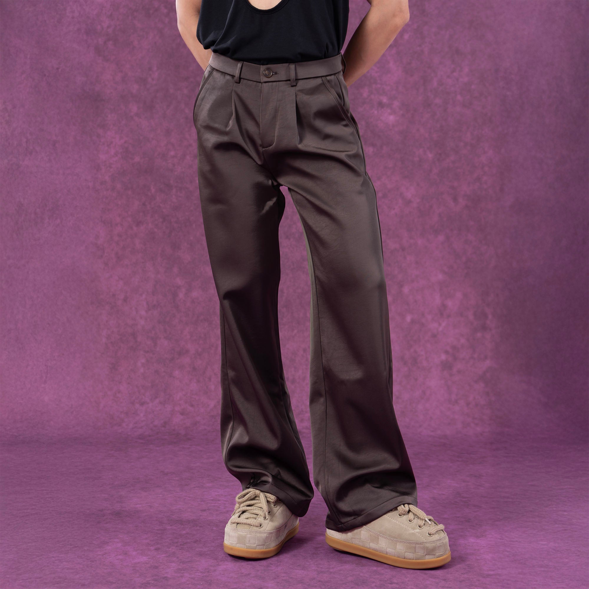 CLP Satin Straight-Leg Pants