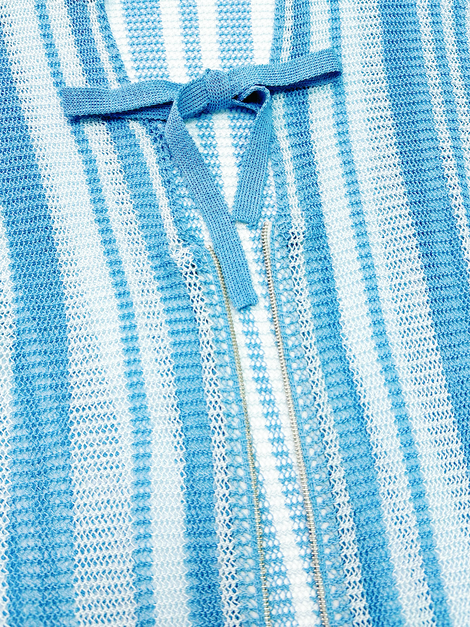 KADAKADA Striped Open-Knit Deep V Hooded Sweater, premium urban and streetwear designers apparel on PROJECTISR.com, KADAKADA