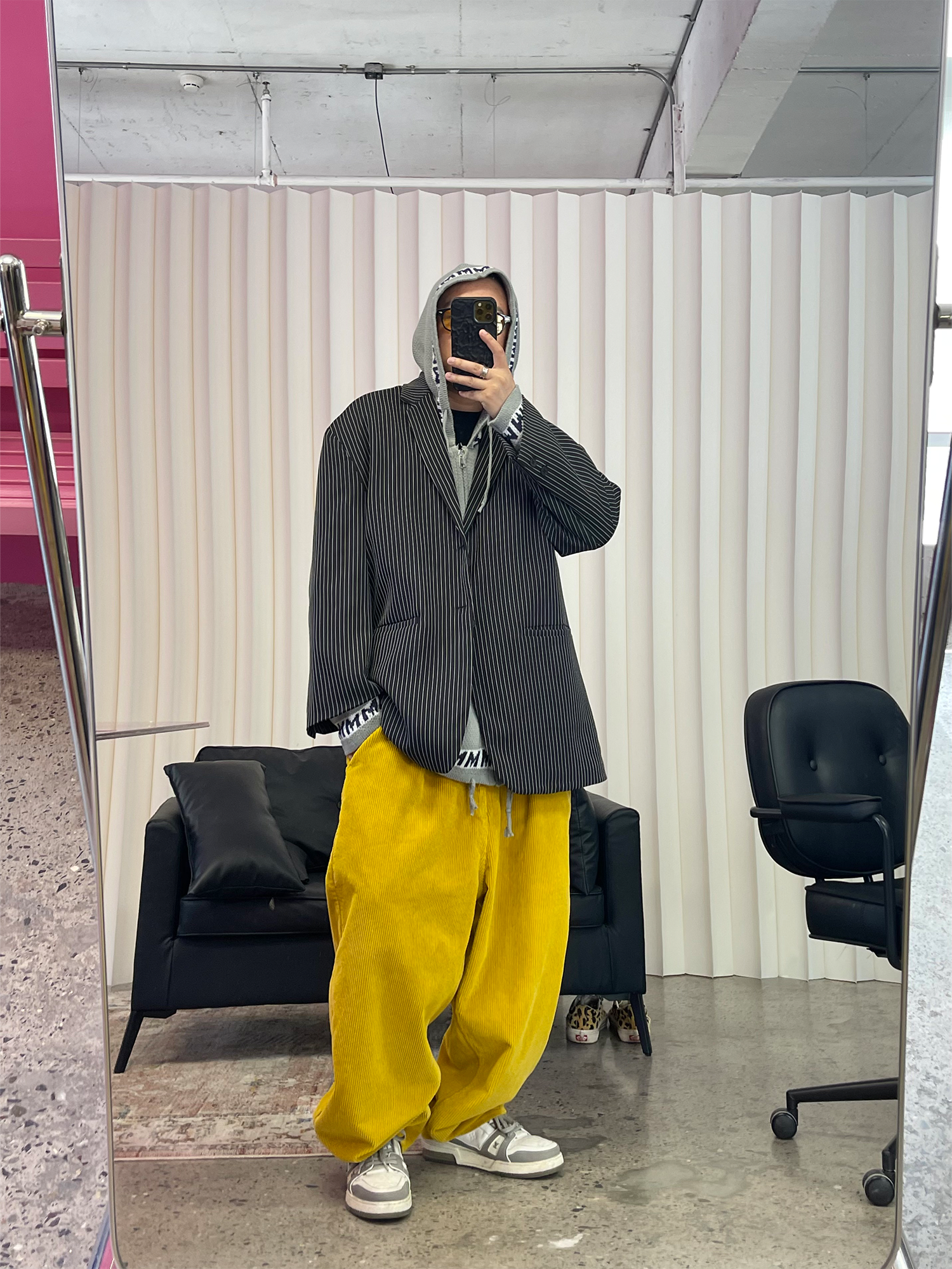 ME DA IGUAL Number-Jacquard Knit Zip Hoodie