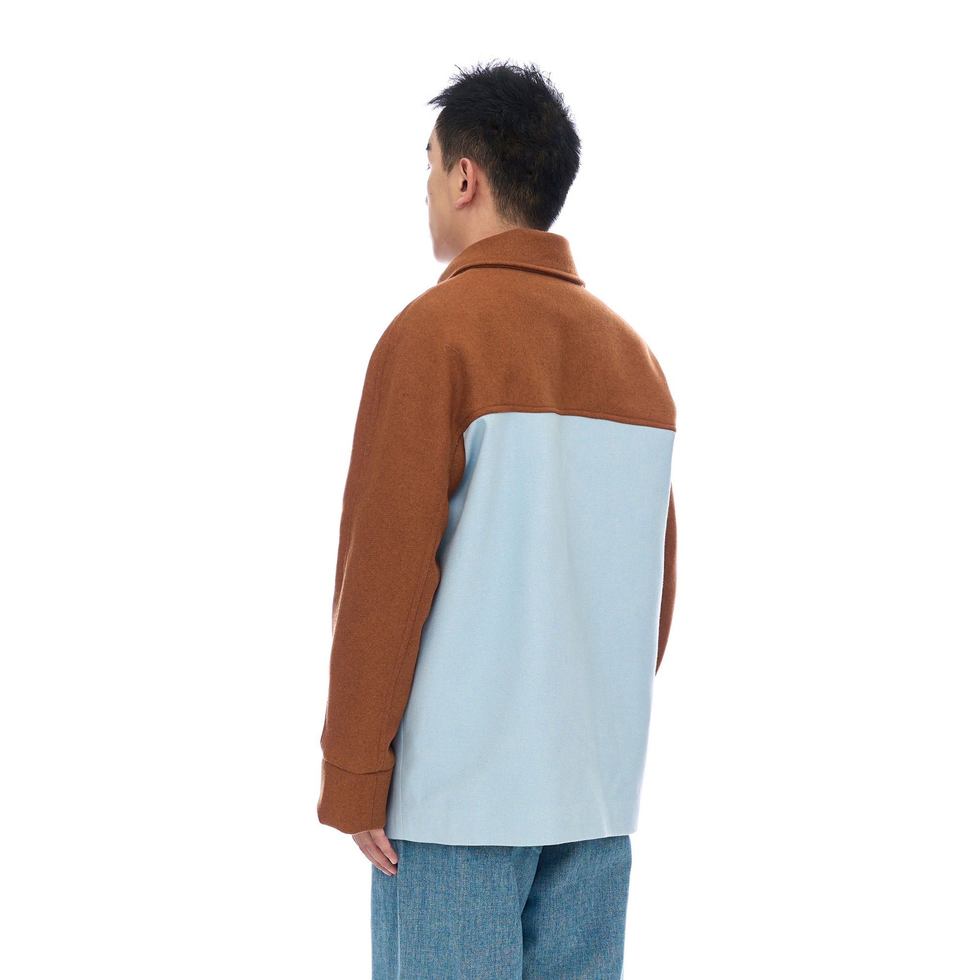 WIID Contrast Panel Wool-Blend Jacket, premium urban and streetwear designers apparel on PROJECTISR.com, WIID