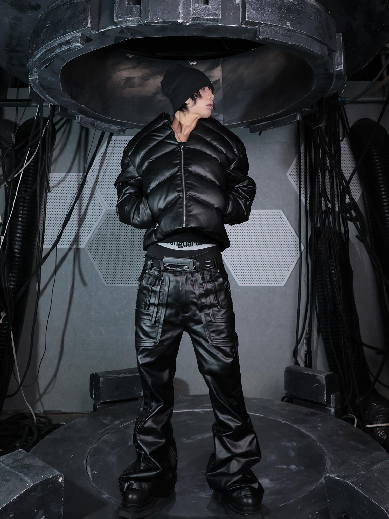 SSIN7 Waxed Chevron Down Jacket