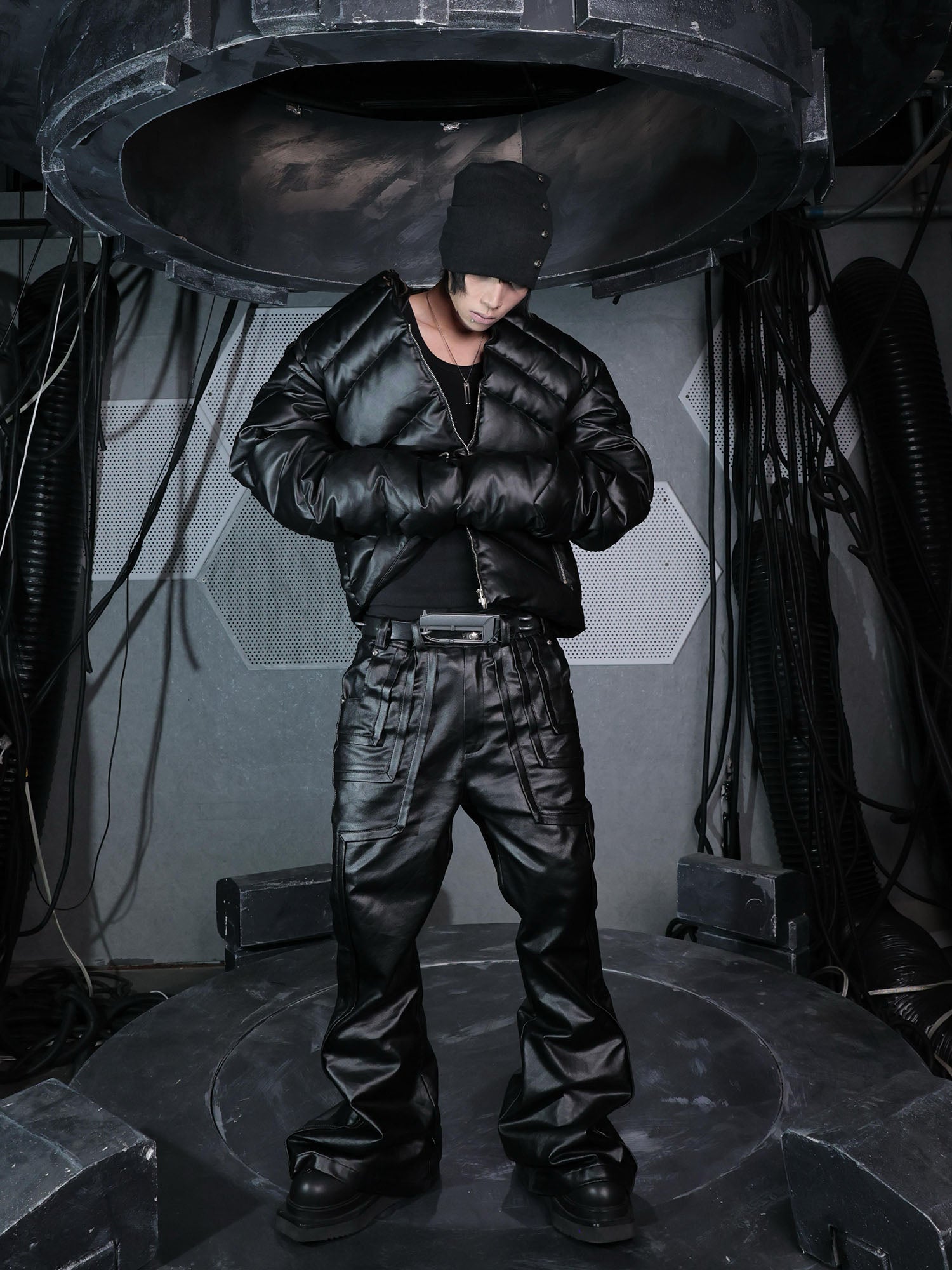 SSIN7 Waxed Chevron Down Jacket