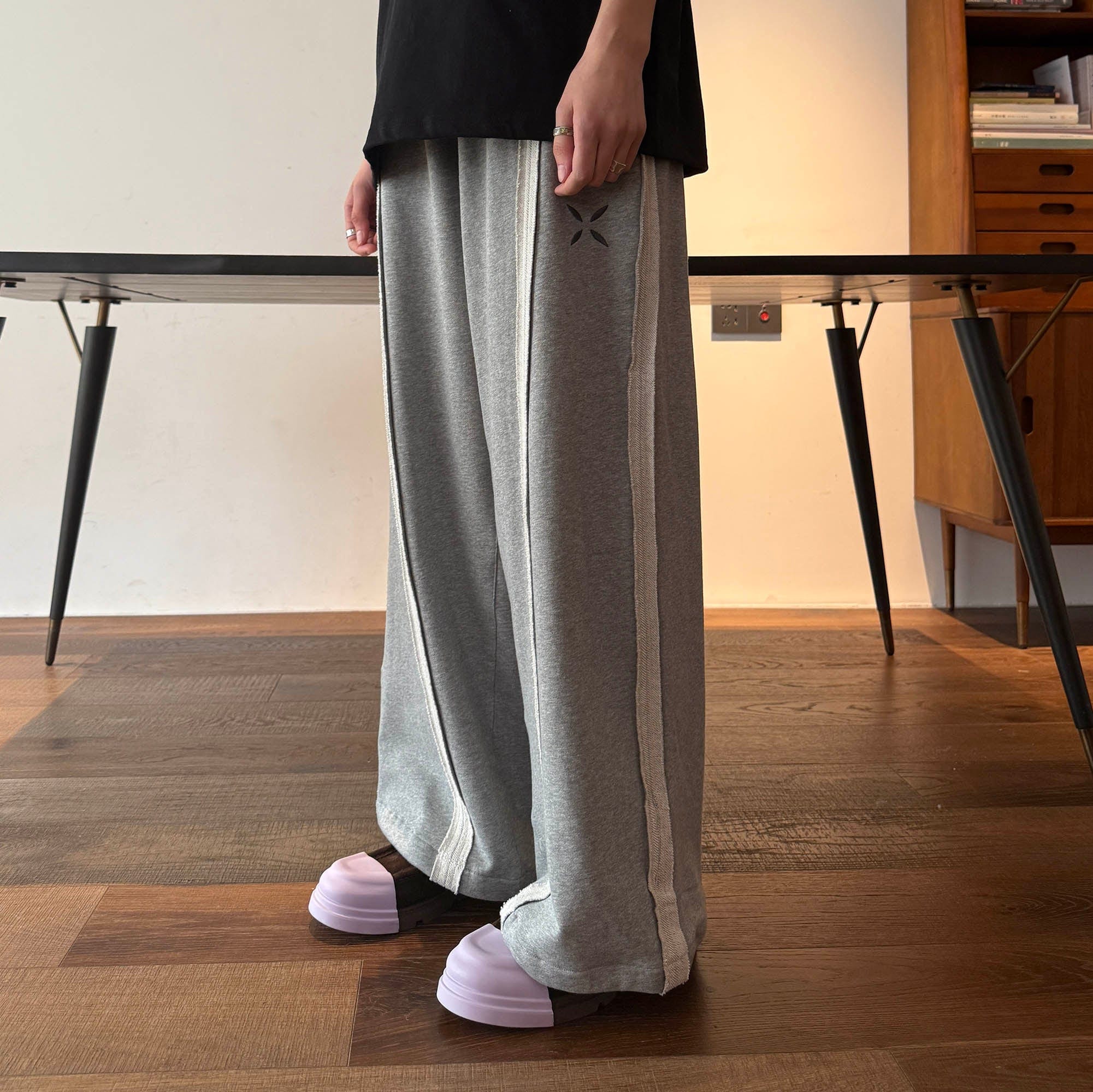 MIICHOUS Frayed Spliced Elastic Pants, premium urban and streetwear designers apparel on PROJECTISR.com, Miichous