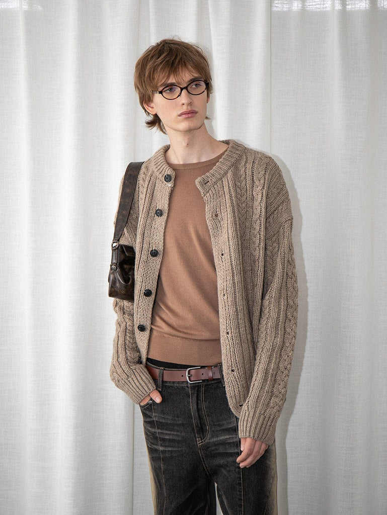 LEONSENSE Knit Wool Cardigan, premium urban and streetwear designers apparel on PROJECTISR.com, LEONSENSE