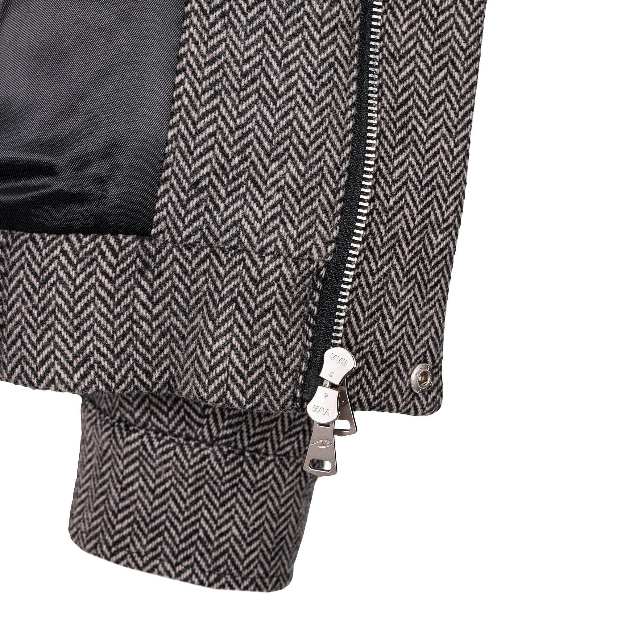 CATSSTAC Herringbone Wool-Blend  Stand Collar Jacket, premium urban and streetwear designers apparel on PROJECTISR.com, CATSSTAC
