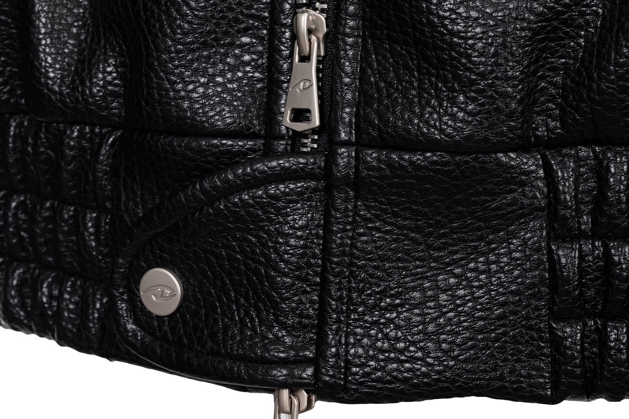 CATSSTAC Paneled Grain PU Utility Jacket, premium urban and streetwear designers apparel on PROJECTISR.com, CATSSTAC
